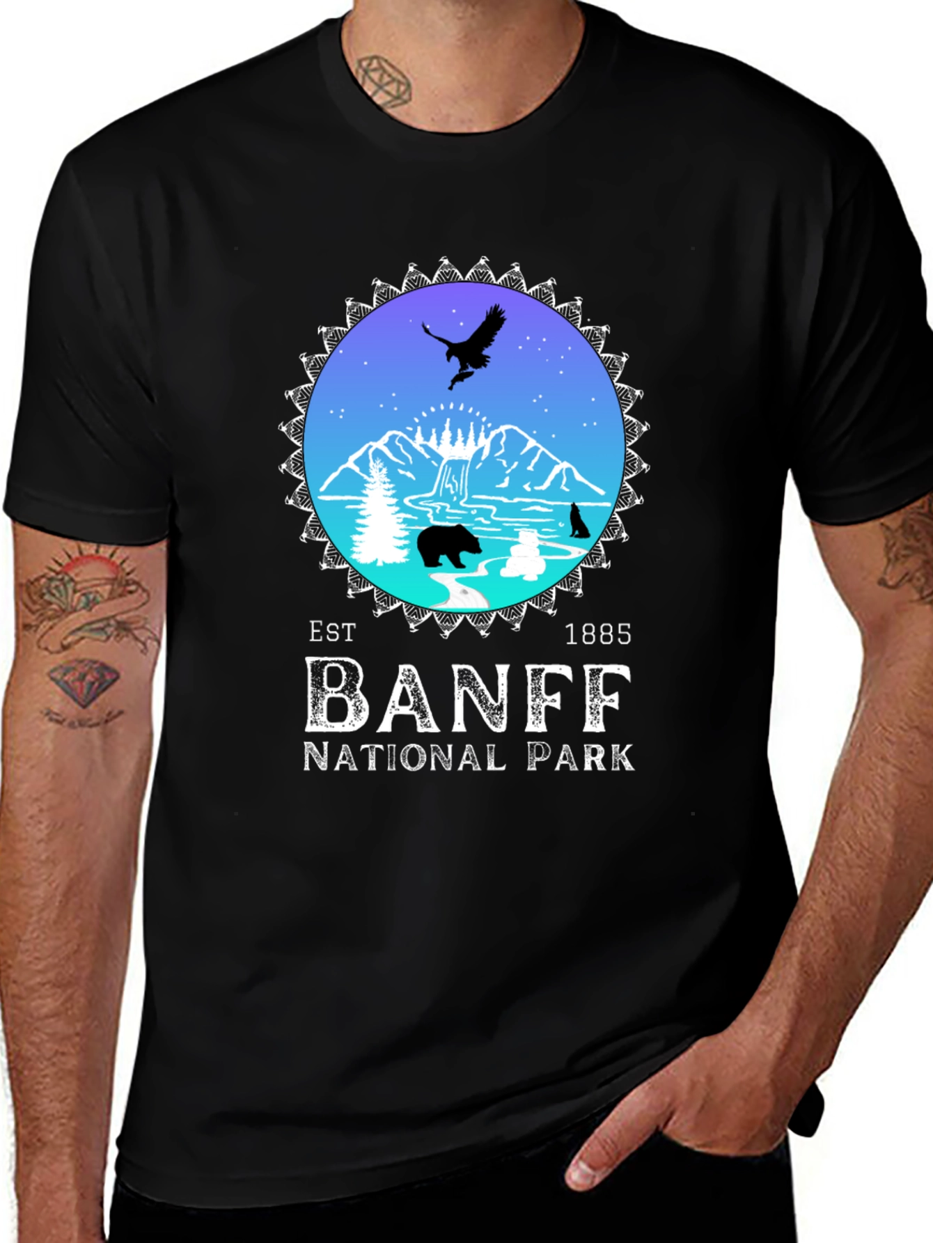 Variant 13 of Banff National Park Black Graphic T-Shirt
