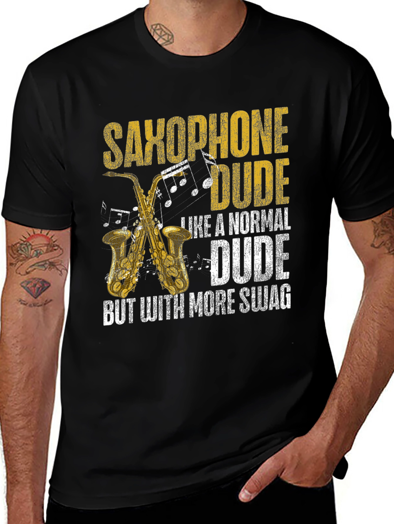Variant 7 of Saxophone Dude Swag T-Shirt