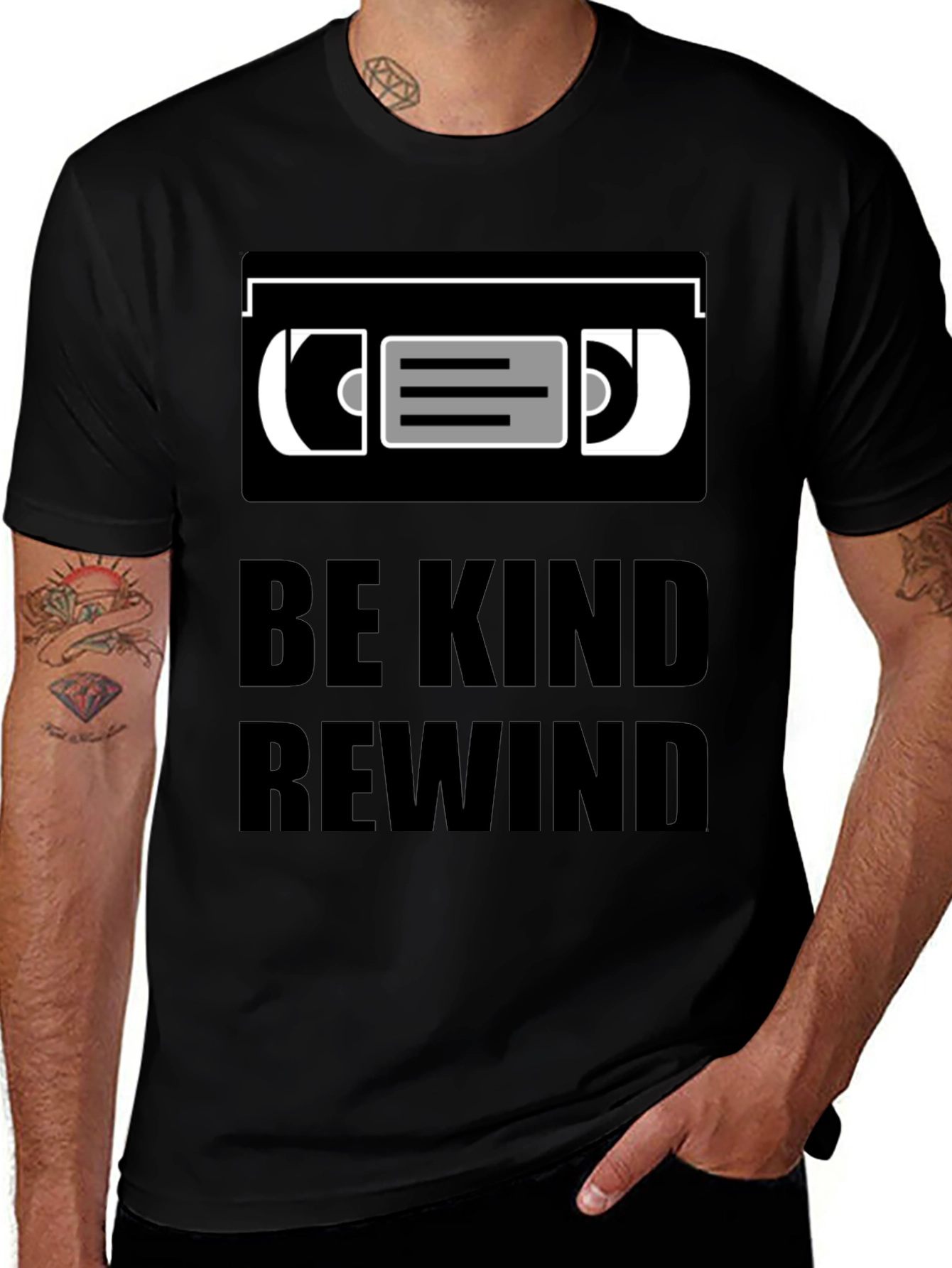 Variant 22 of Be Kind Rewind Graphic Tee - Retro Movie Lover T-Shirt