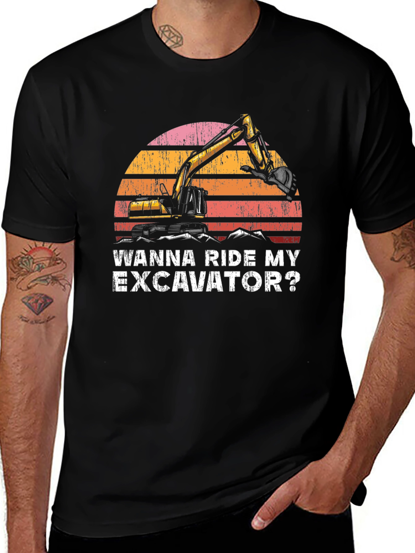 Variant 6 of Wanna Ride My Excavator T-Shirt