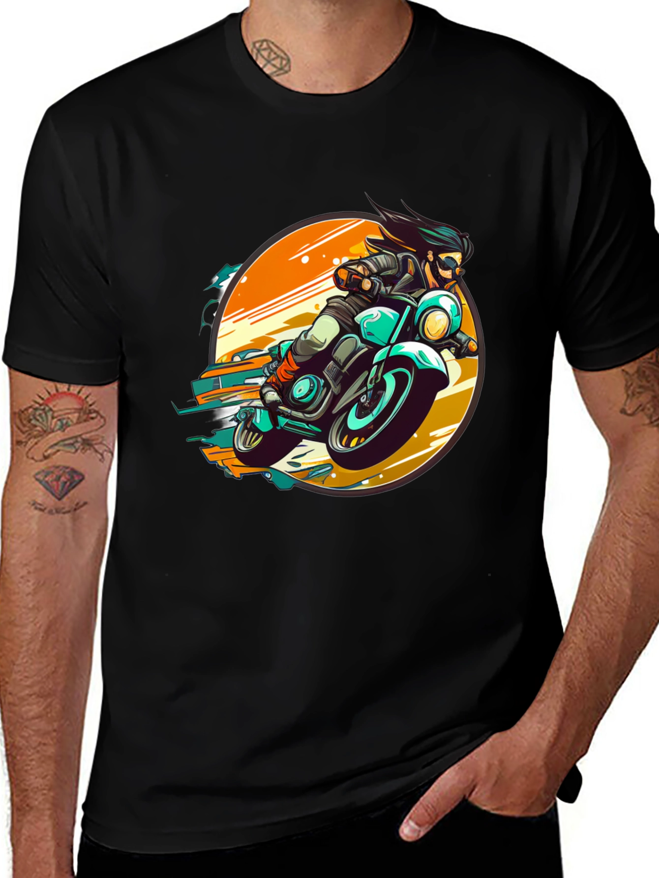 Variant 11 of Motorcycle Rider Graphic Tee