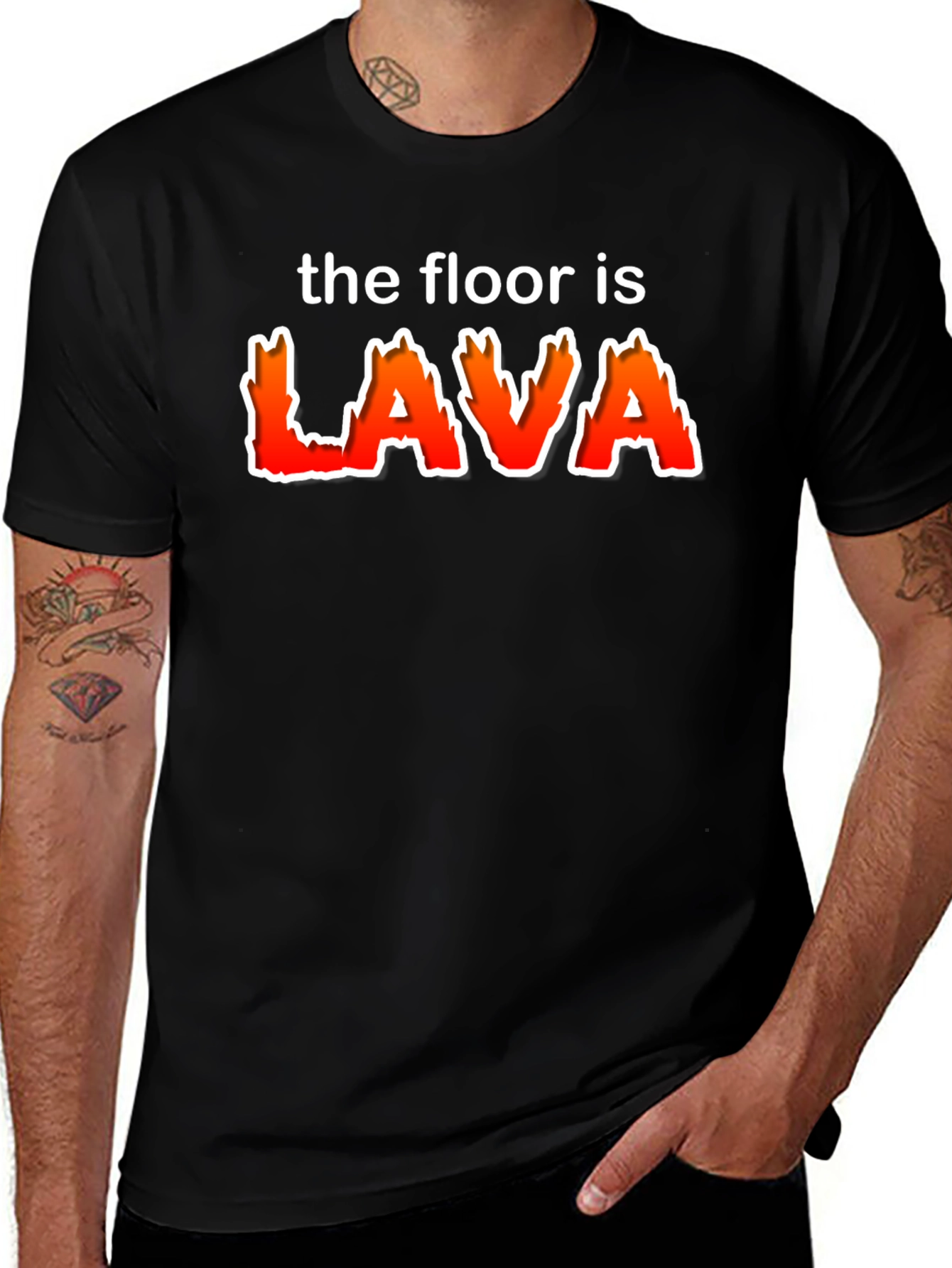 Variant 20 of The Floor is Lava T-Shirt - Novelty Graphic Tee