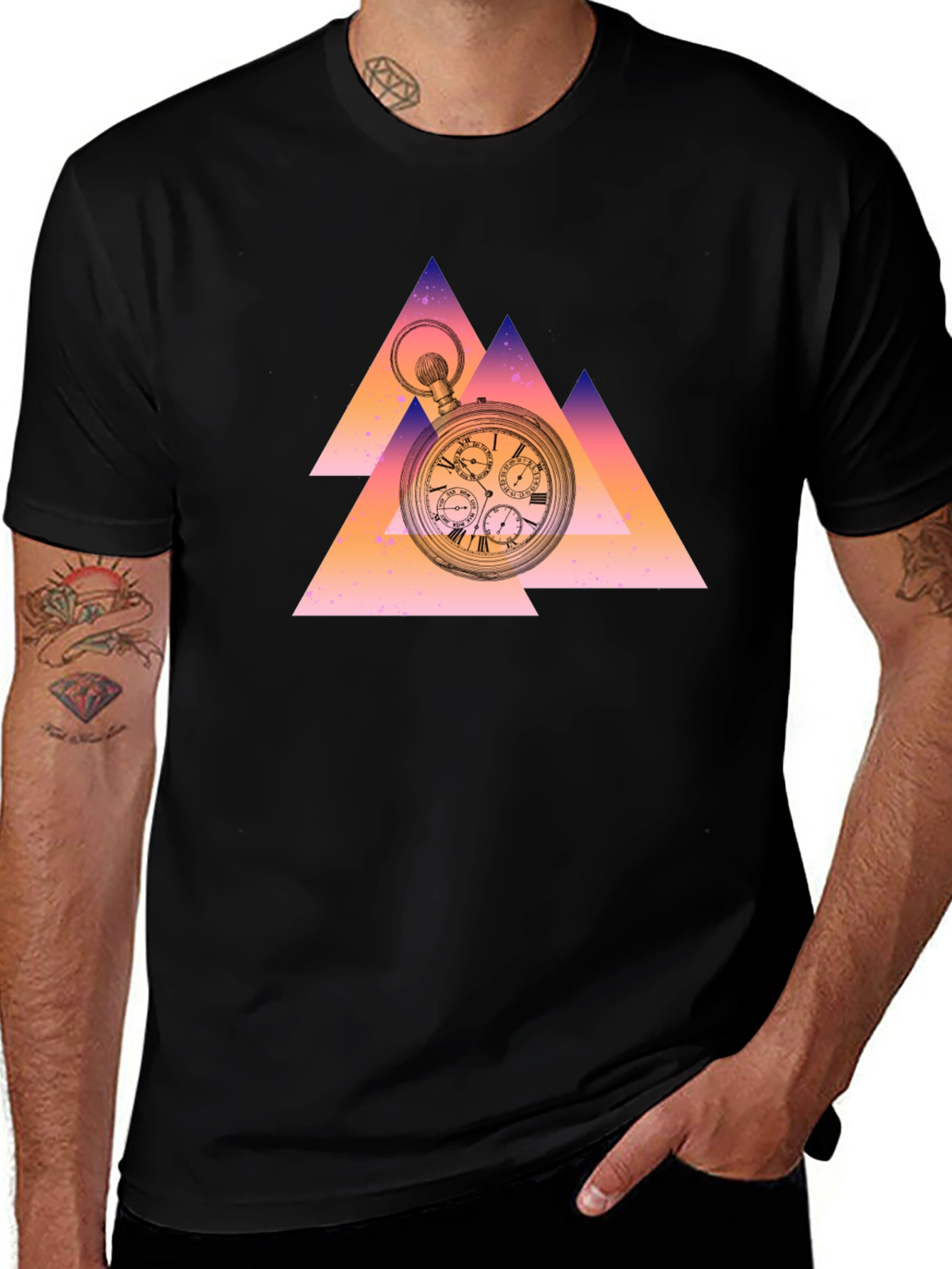 Variant 20 of Pocket Watch Geometric T-Shirt