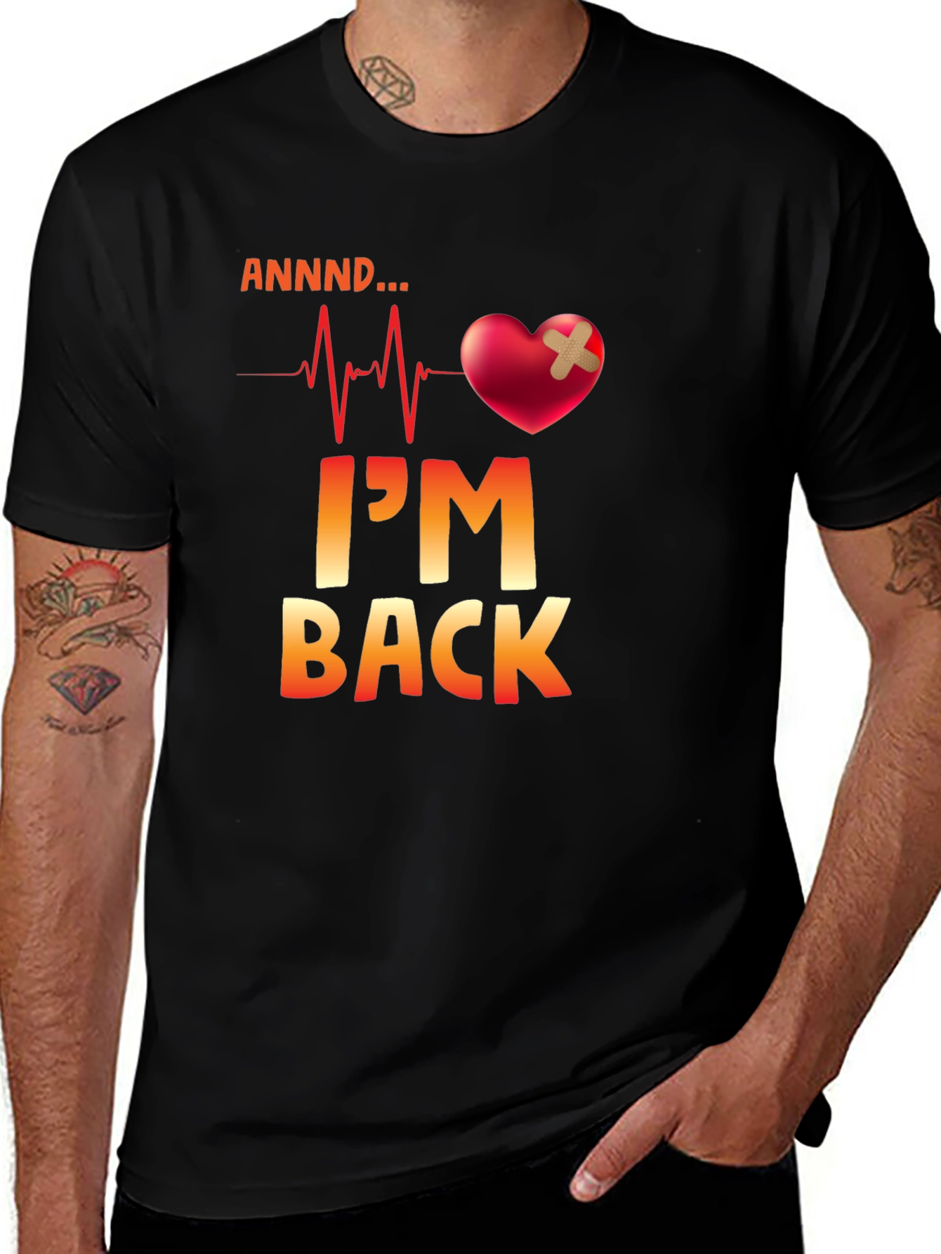 Variant 8 of I'm Back Heartbeat T-Shirt