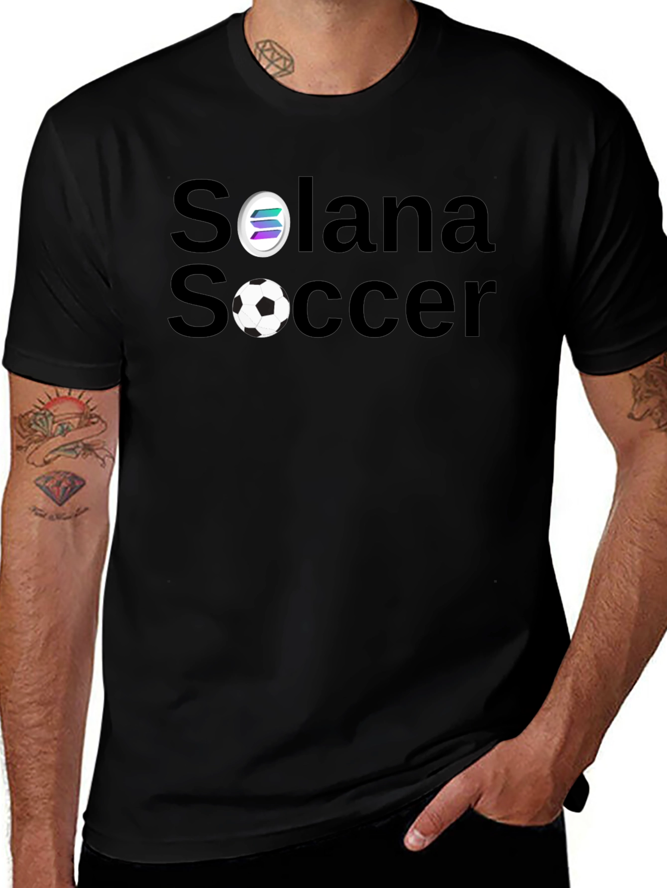 Solana Soccer Black T-Shirt