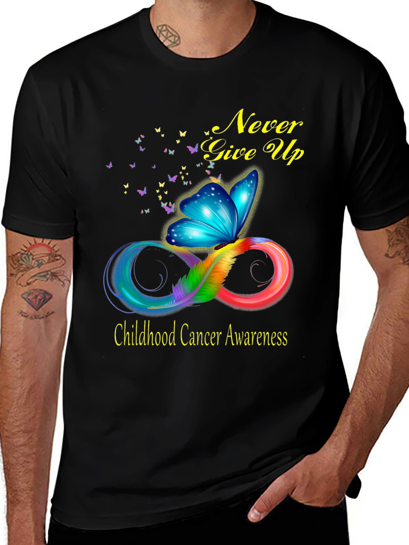Childhood Cancer Awareness Butterfly T-Shirt