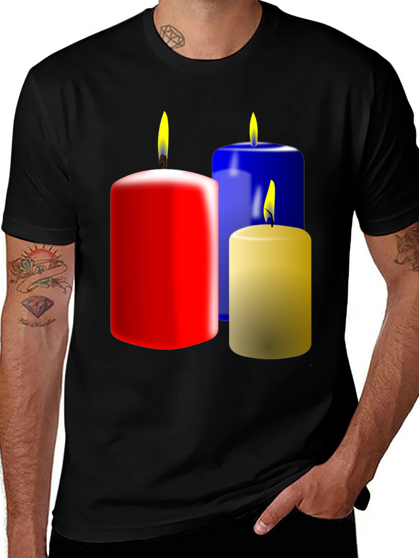 Variant 3 of Festive Candle Graphic T-Shirt