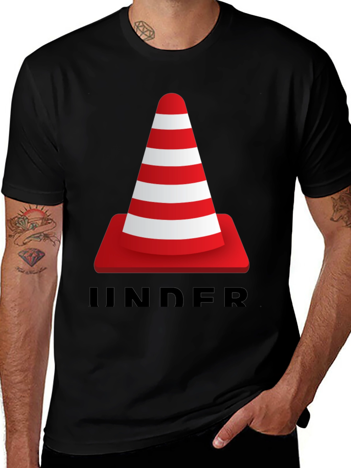 Variant 18 of Under Construction Cone Graphic T-Shirt