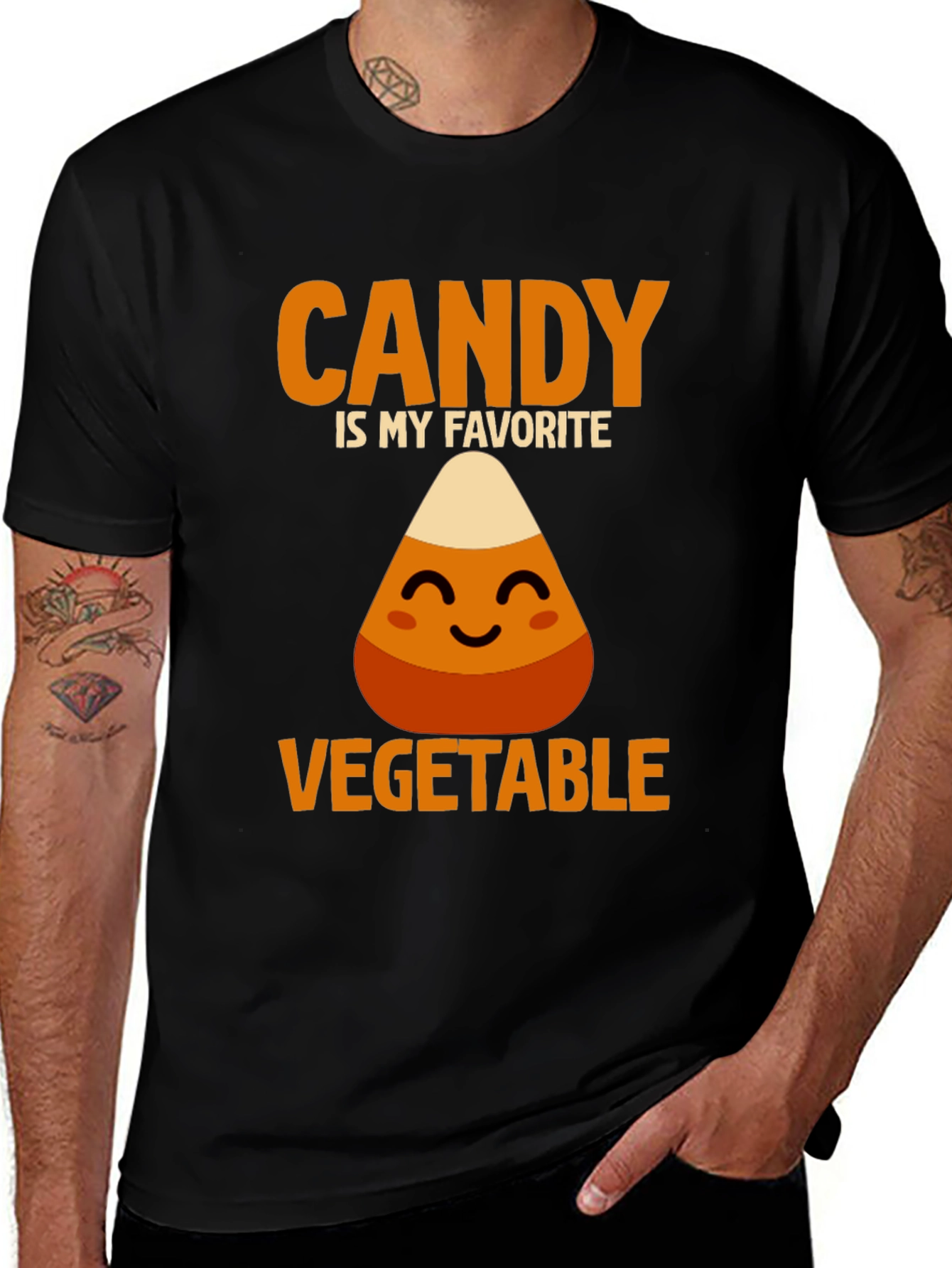 Variant 8 of Candy is My Favorite Vegetable Funny Graphic T-Shirt