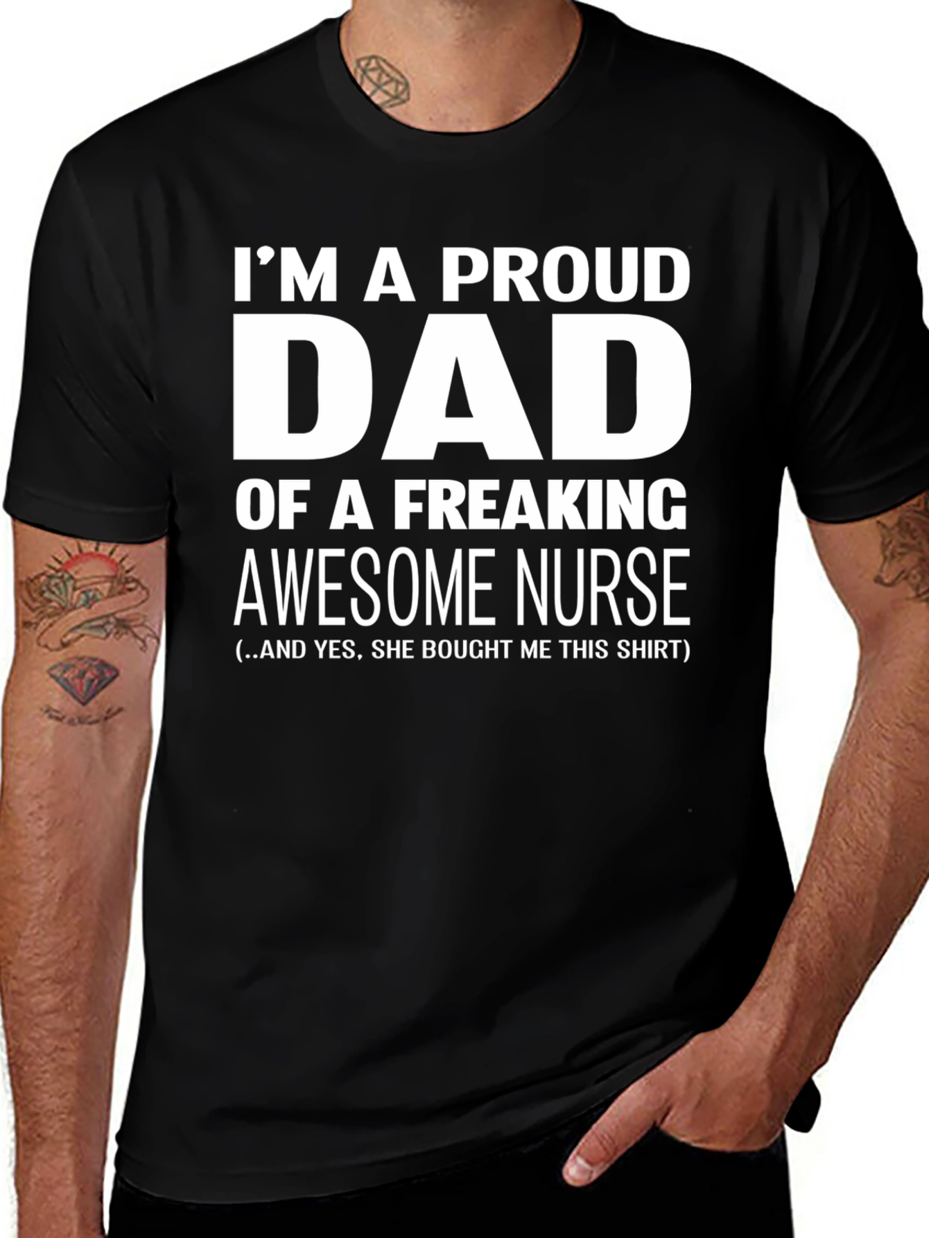 Variant 15 of Proud Dad of an Awesome Nurse T-Shirt