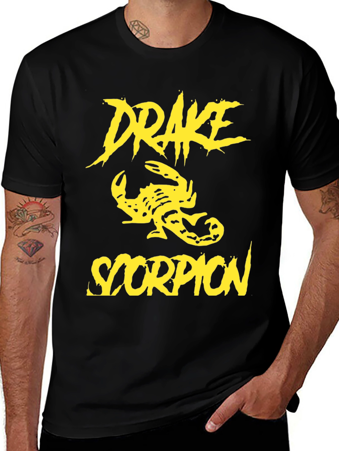 Drake Scorpion Graphic T-Shirt Black