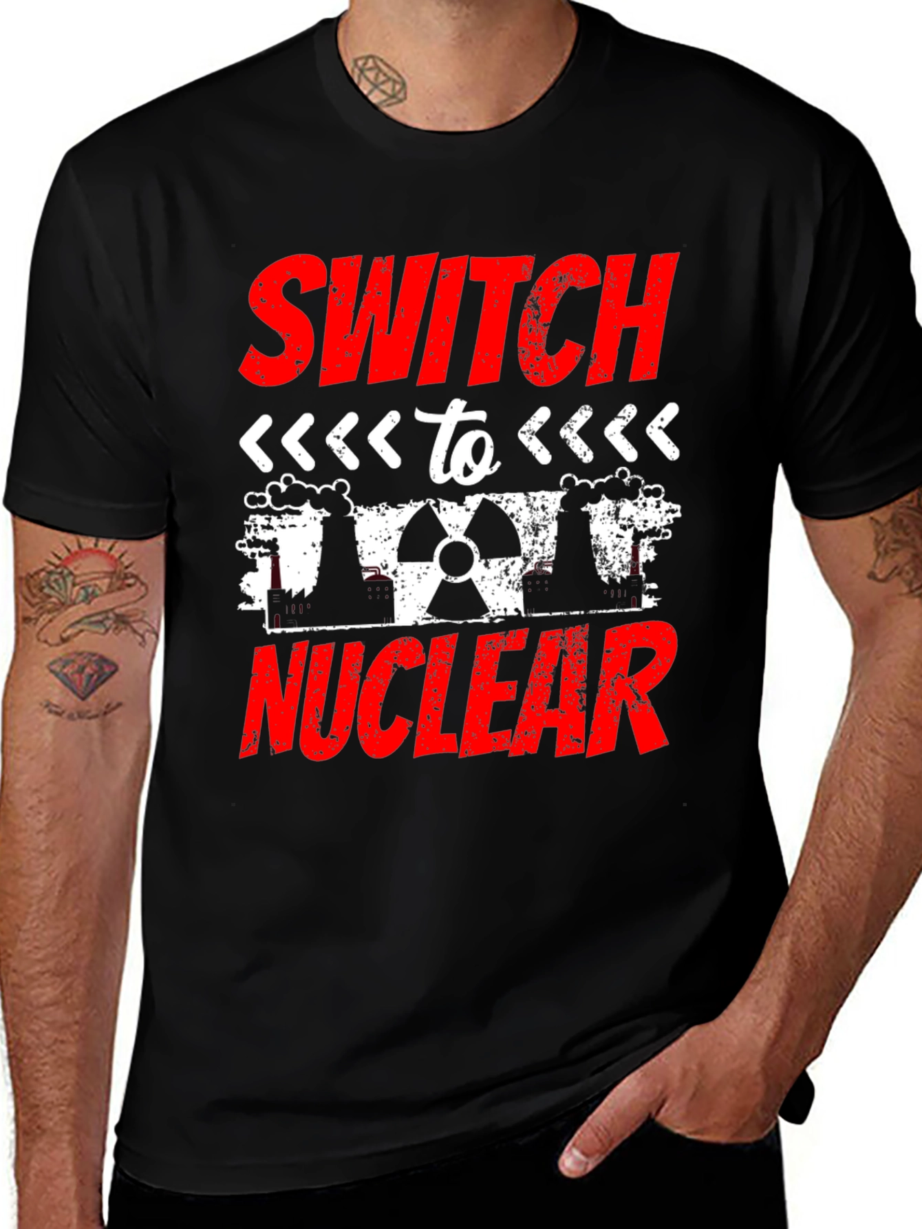 Variant 8 of Switch To Nuclear T-Shirt - Pro Nuclear Energy Tee