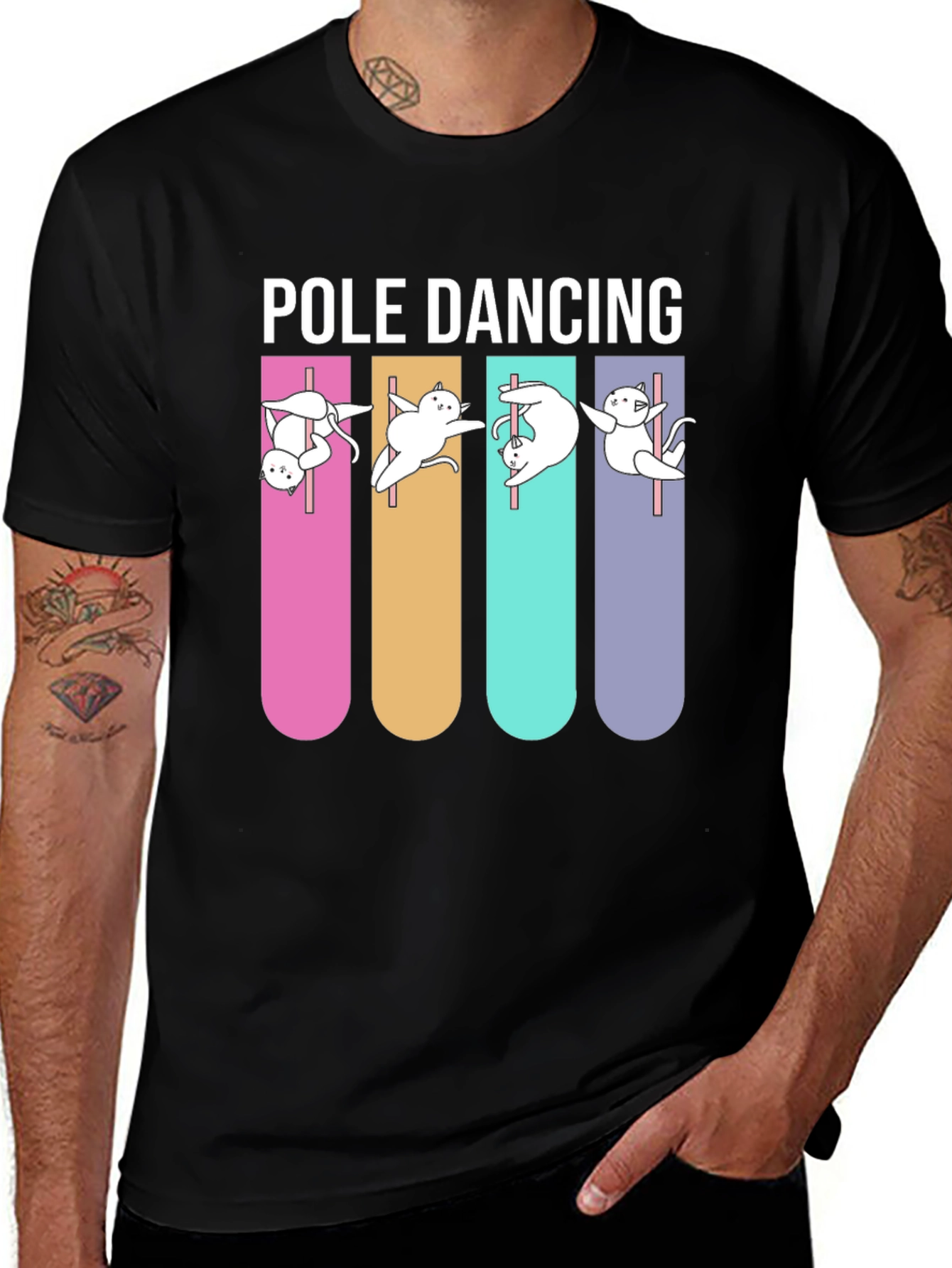 Variant 9 of Pole Dancing Cats T-Shirt