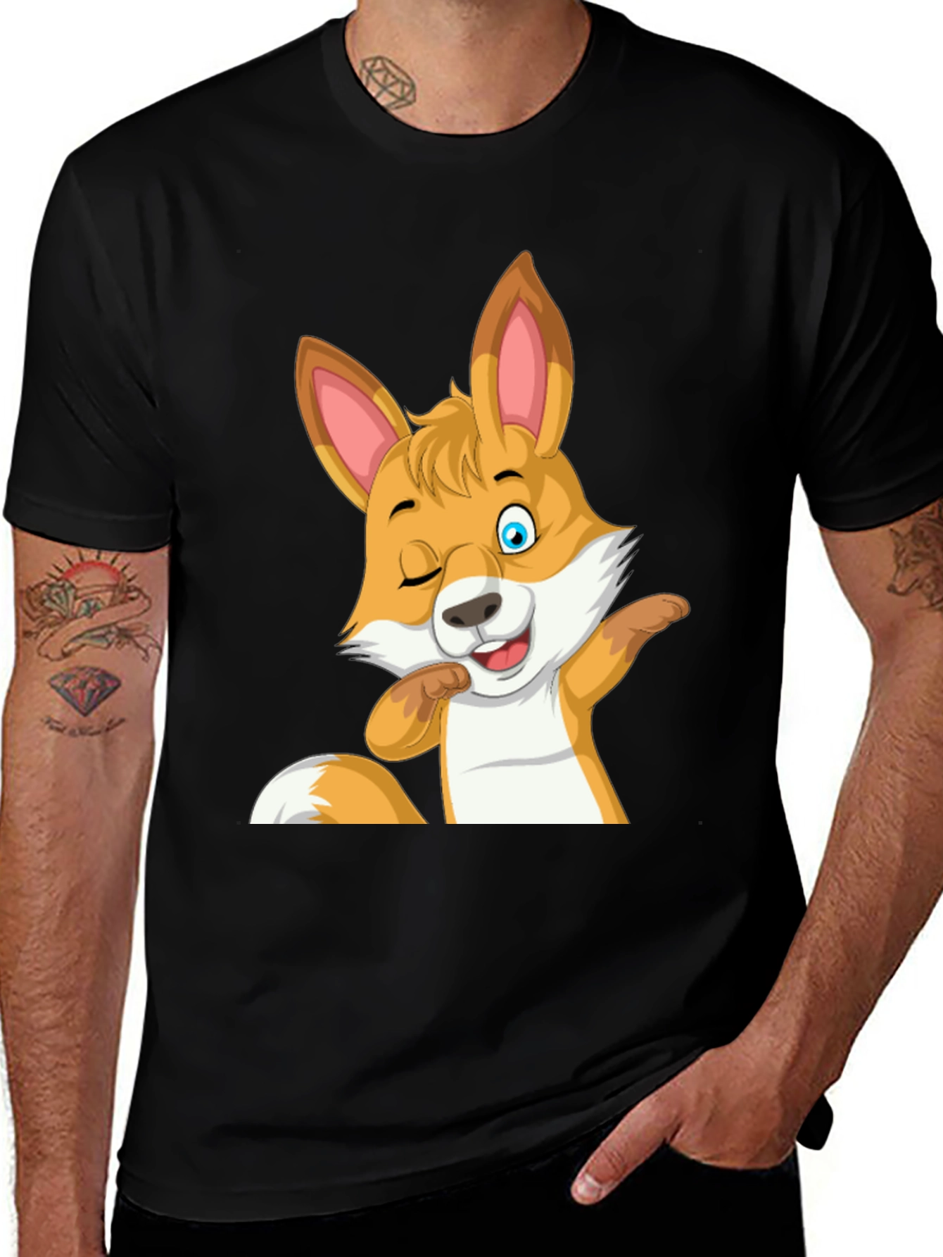 Variant 12 of Funny Fox Wink Graphic T-Shirt