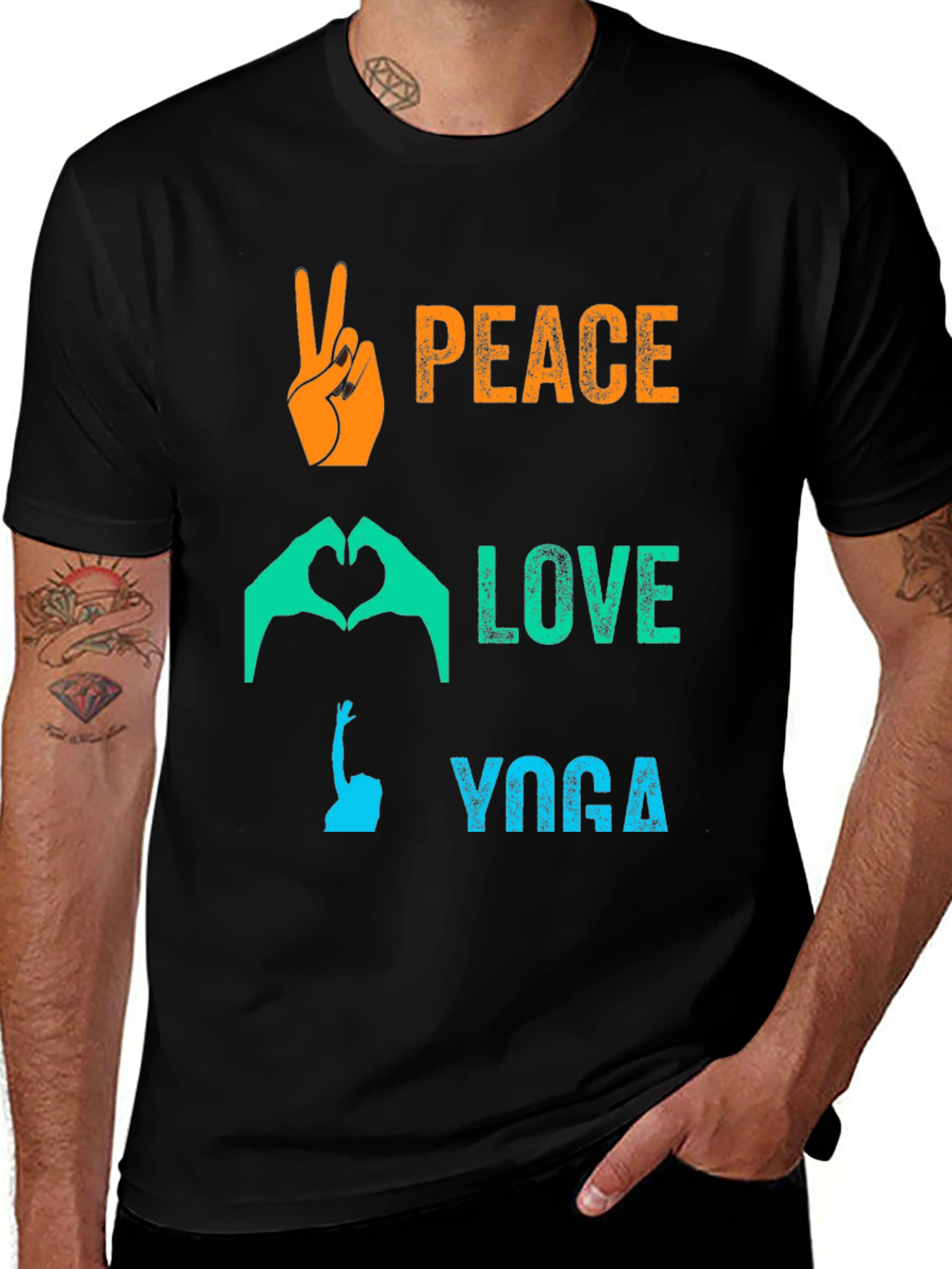 Peace Love Yoga Graphic Tee - Unisex Comfort