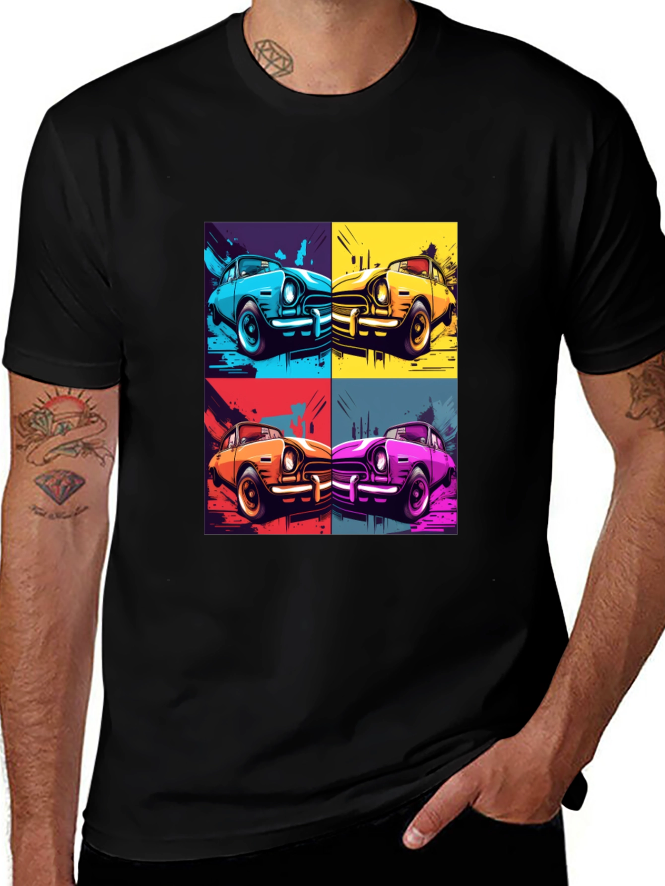 Variant 28 of Retro Car Pop Art T-Shirt - Classic Automotive Style