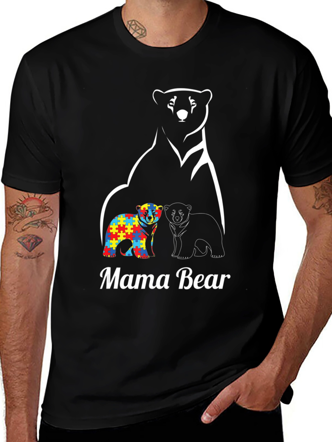 Mama Bear Autism Awareness T-Shirt