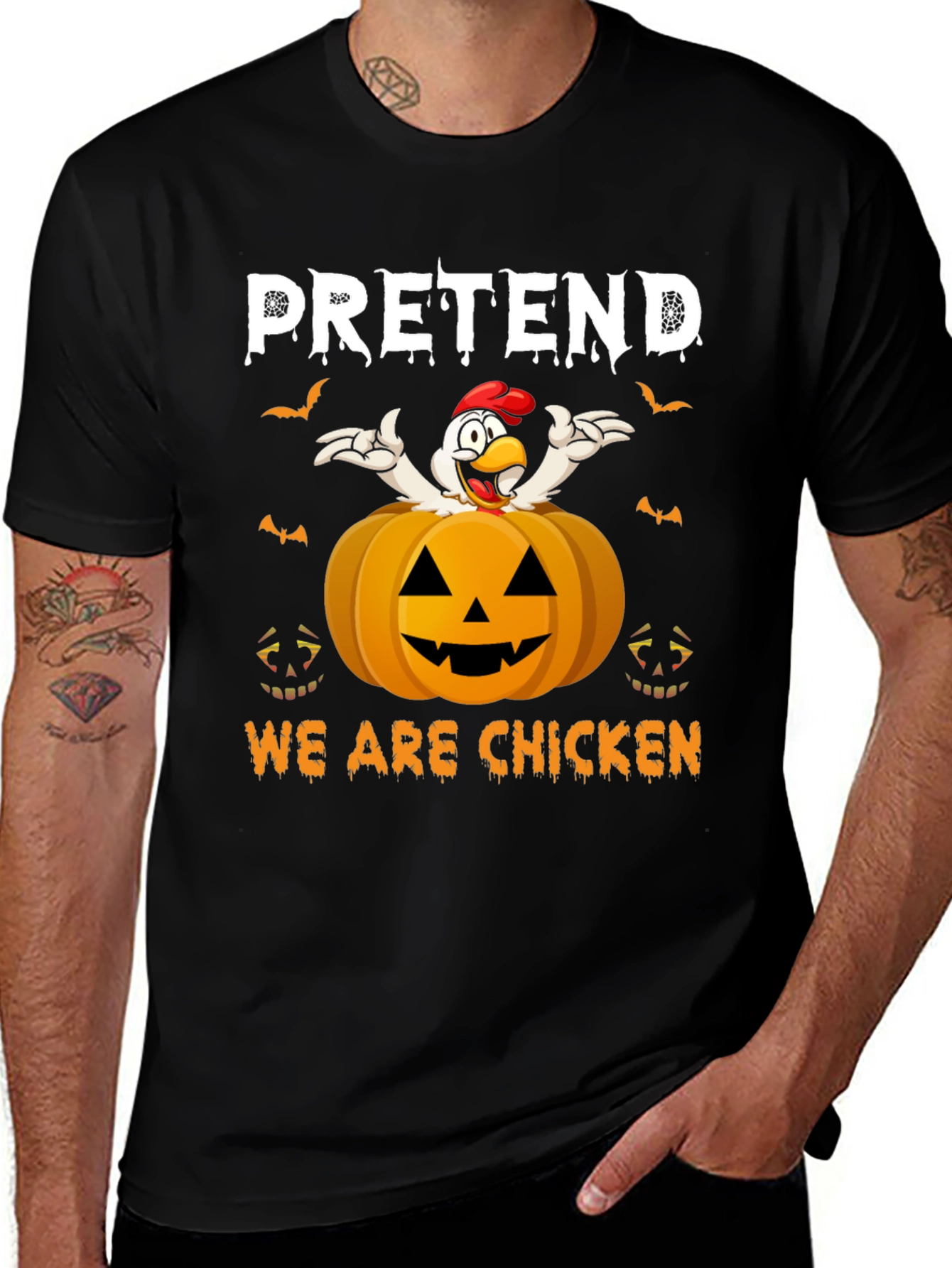Variant 23 of Halloween Chicken Pumpkin Graphic Tee