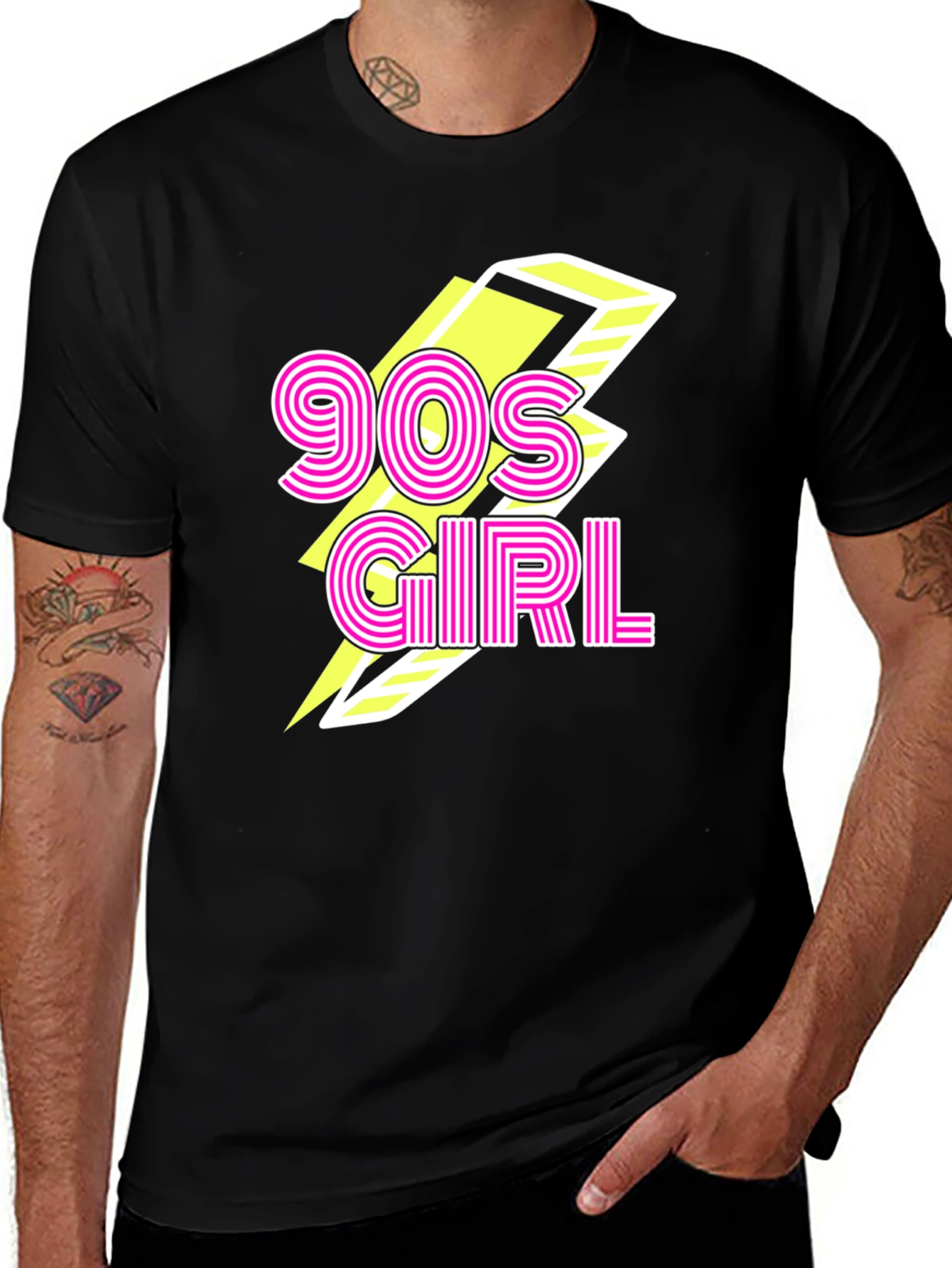Variant 28 of 90s Girl Black Graphic Tee