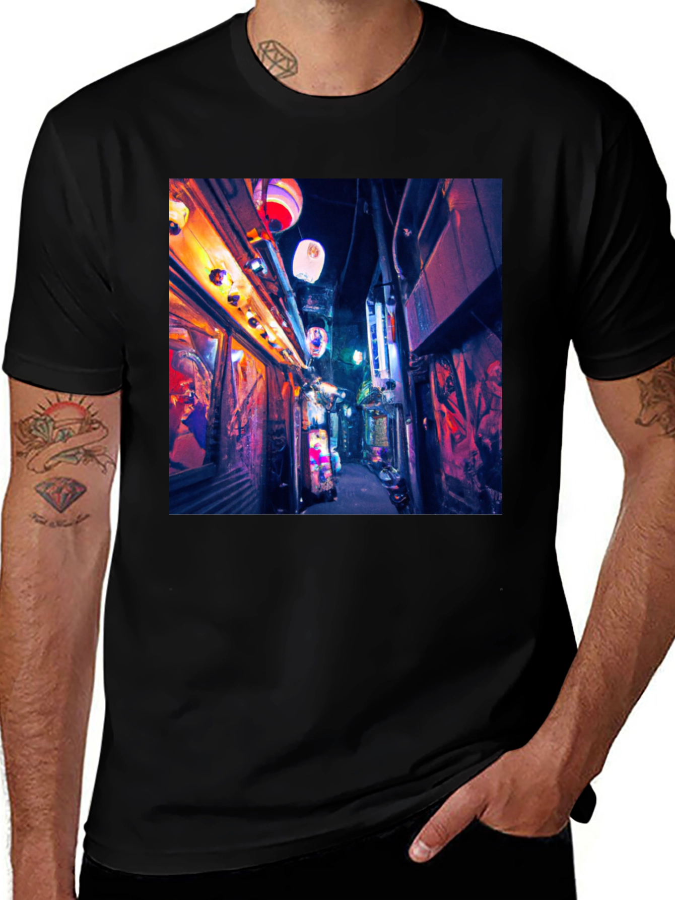 Variant 18 of Neon Alley T-Shirt - Urban Streetwear