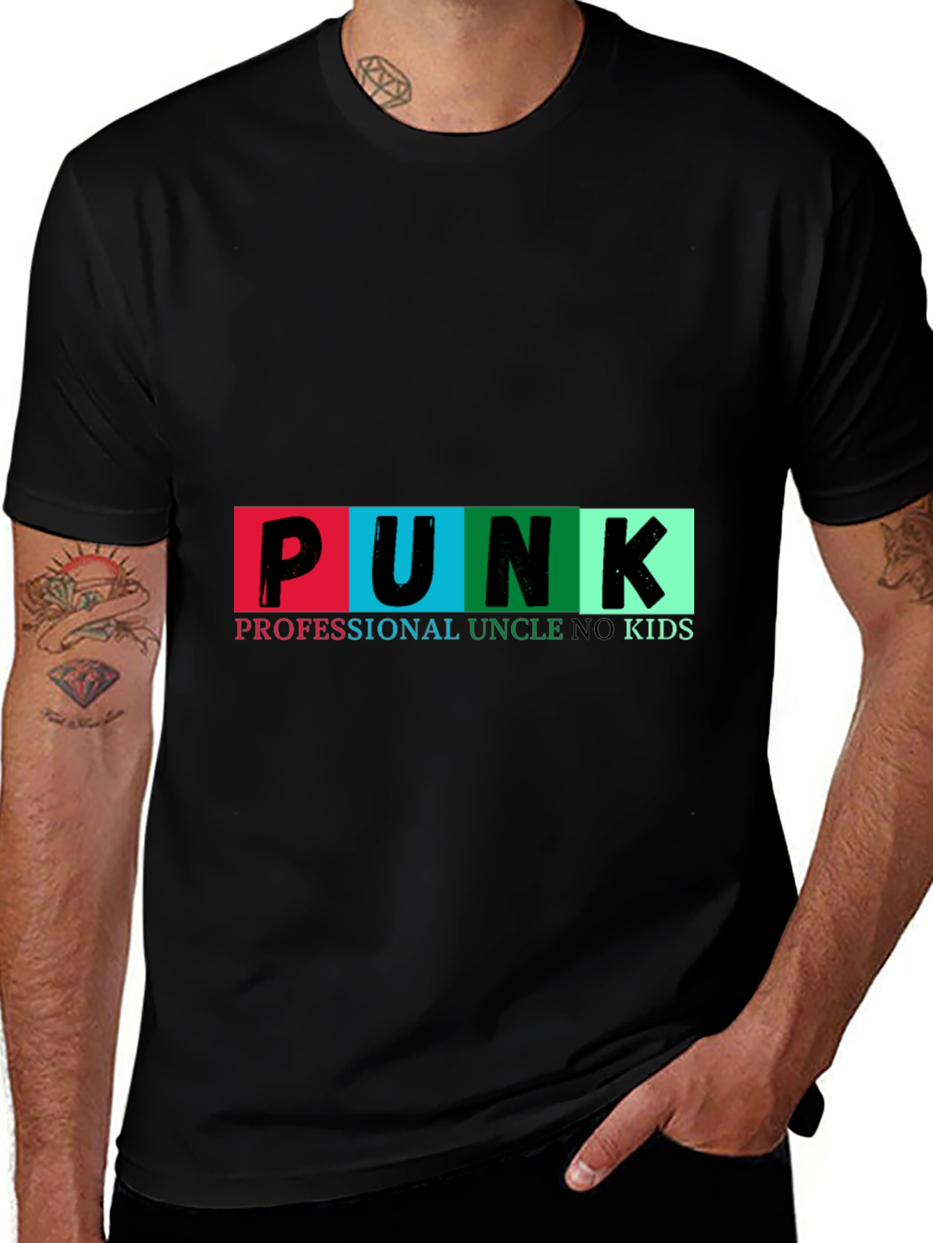 Variant 24 of Punk Professional Uncle No Kids T-Shirt