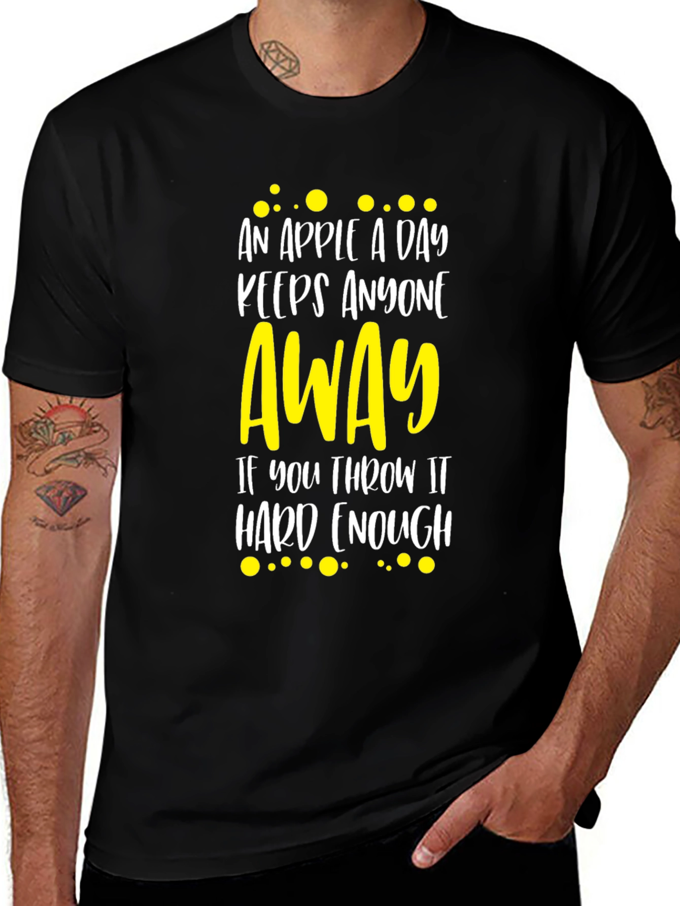 Variant 23 of Funny Apple a Day Graphic Tee