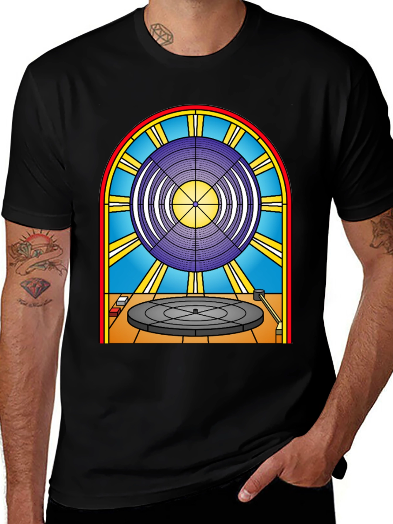 Variant 15 of Retro Vinyl Record Player Graphic T-Shirt