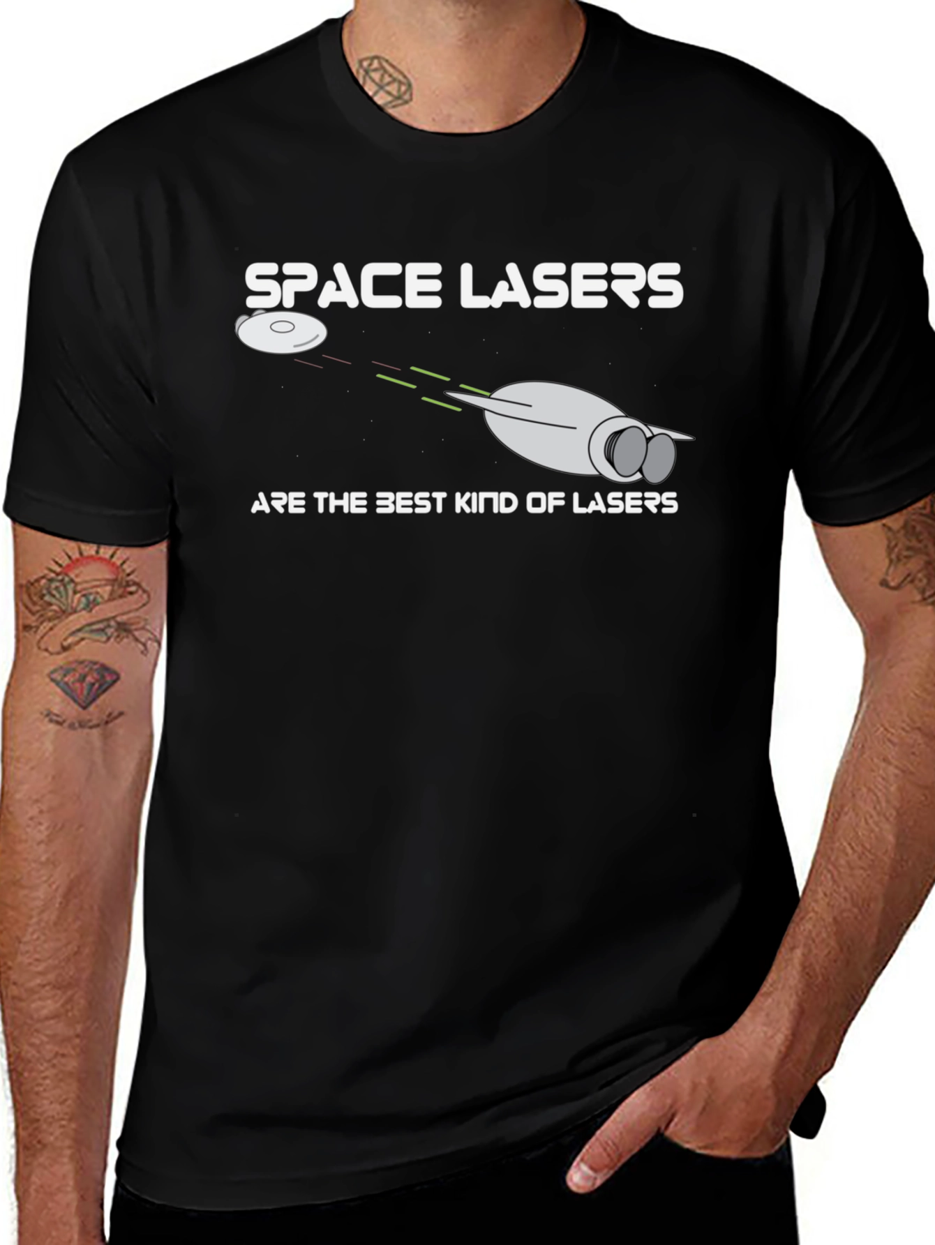 Variant 26 of Space Lasers T-Shirt - Sci-Fi Humor Tee