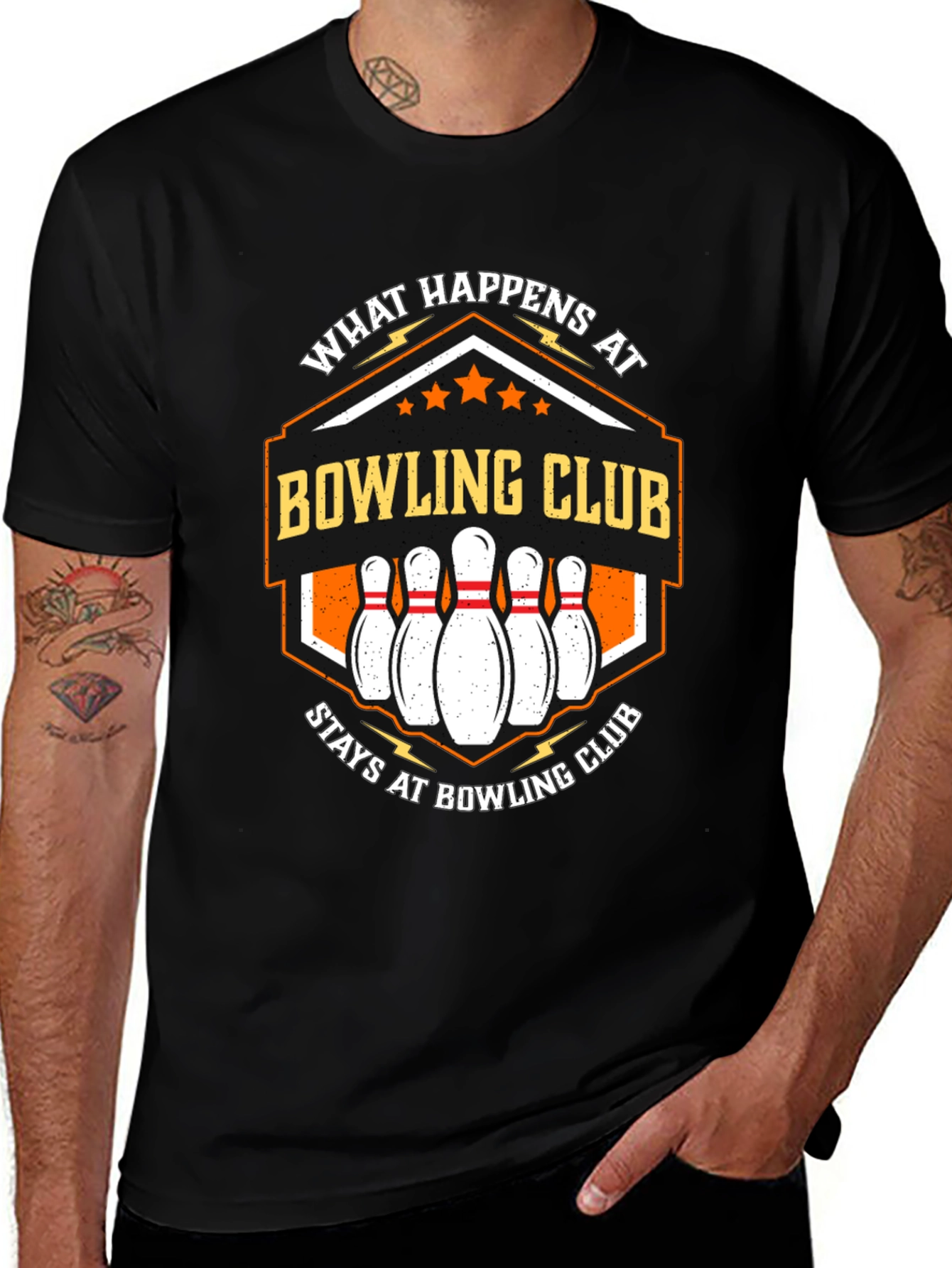 Variant 9 of Bowling Club T-Shirt - What Happens at Bowling Club Stays...