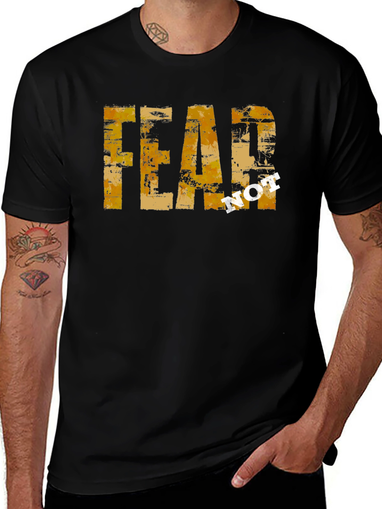 Variant 6 of Fear Not Graphic Black T-Shirt