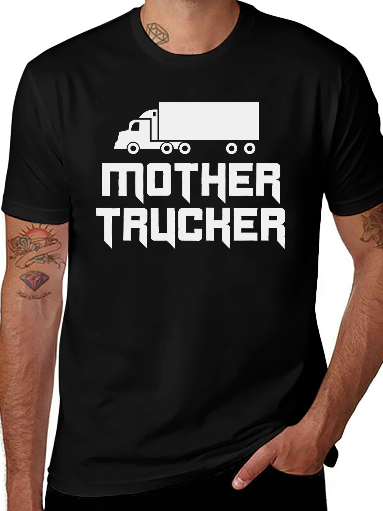 Variant 16 of Mother Trucker Novelty Graphic Tee