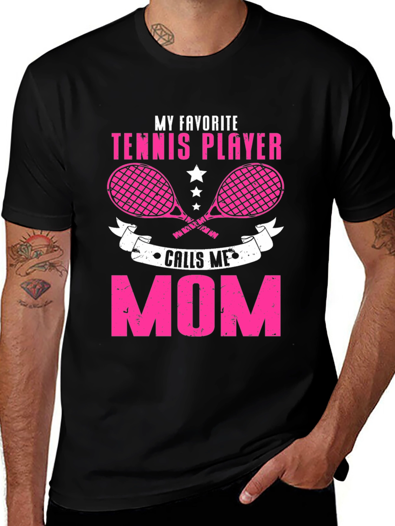 Variant 10 of Tennis Mom T-Shirt - My Favorite Tennis Player