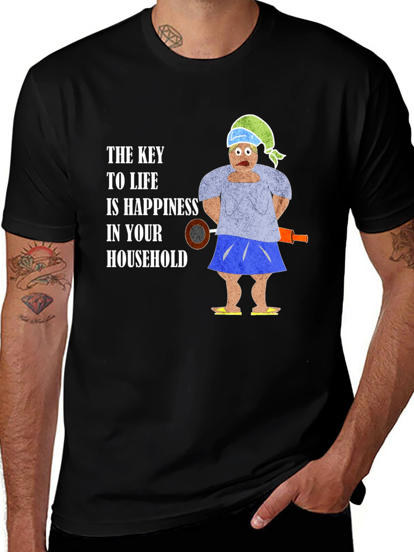 Variant 27 of Funny Plumber Humor T-Shirt Key to Happiness