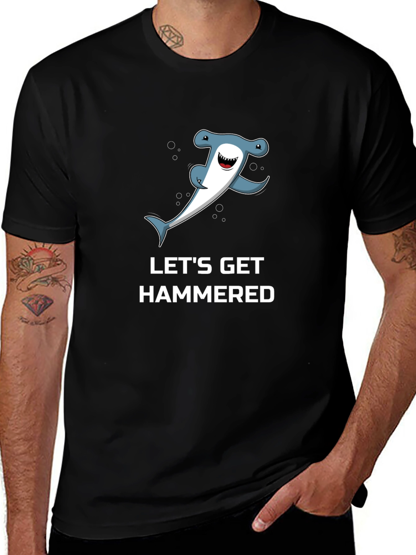 Let's Get Hammered T-Shirt - Hammerhead Shark Graphic Tee