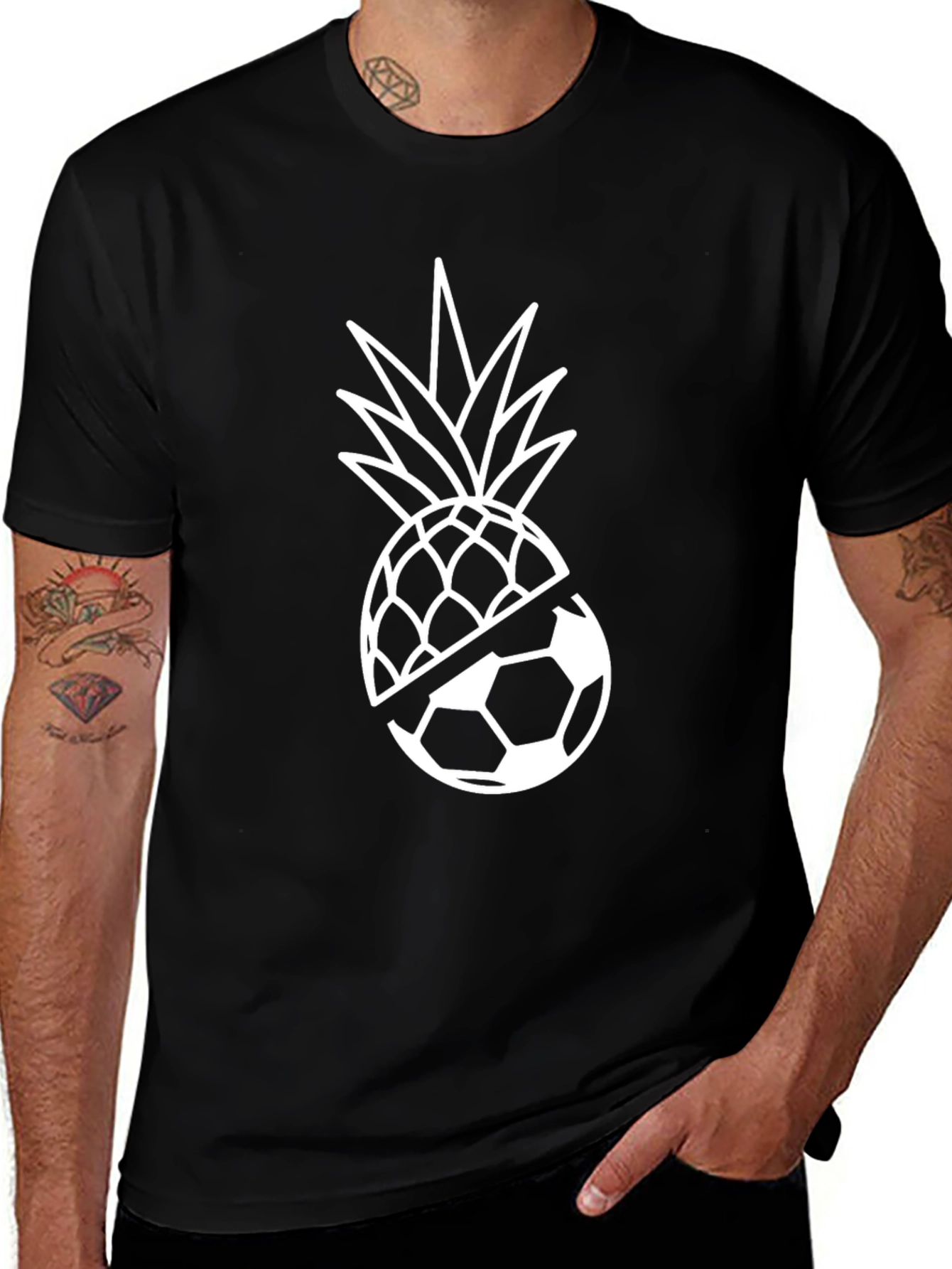 Variant 17 of Pineapple Soccer Ball Graphic Tee