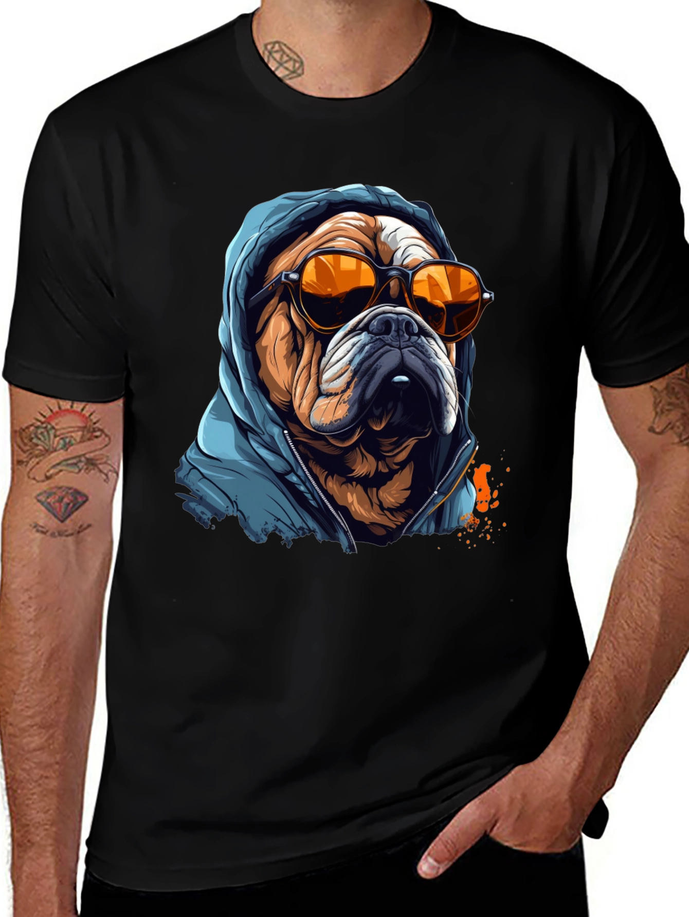Variant 29 of Cool Bulldog Graphic Tee - Streetwear Style