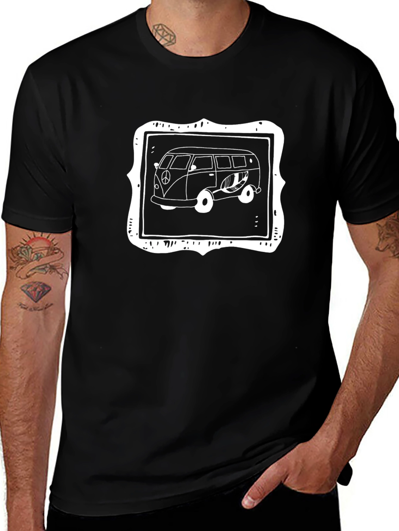 Variant 11 of Retro Peace Van Graphic T-Shirt