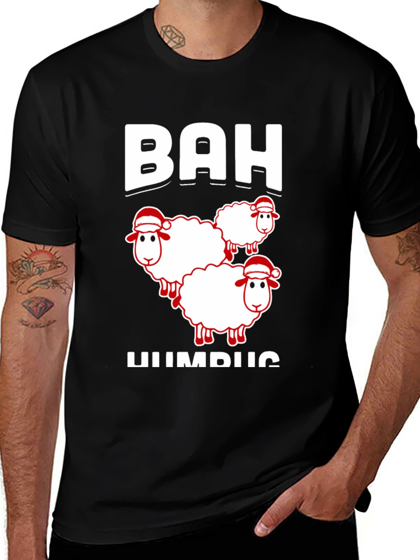 Variant 10 of Bah Humbug Sheep Christmas Holiday T-Shirt