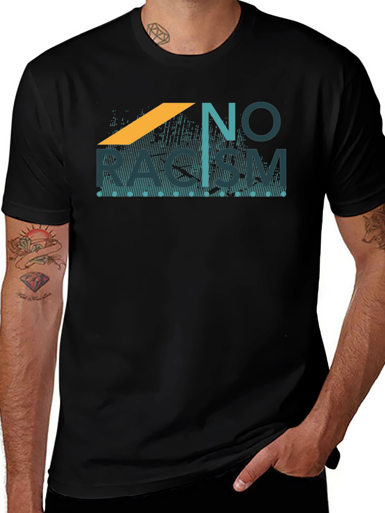Variant 30 of No Racism Graphic Tee - Anti-Discrimination Awareness Shirt