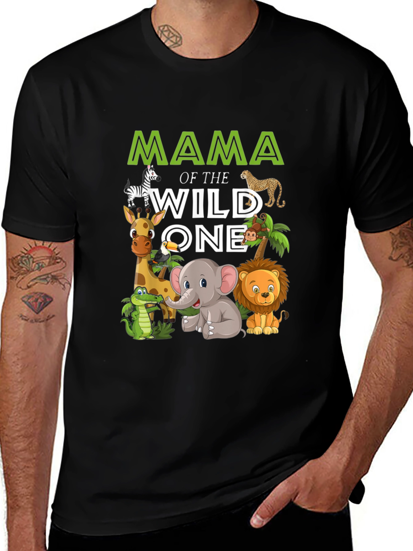Variant 4 of Mama of the Wild One Safari Animal T-Shirt