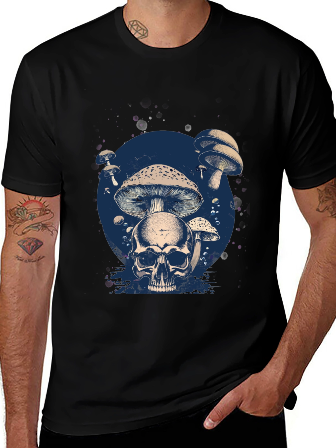 Variant 18 of Skull & Mushroom Graphic Tee