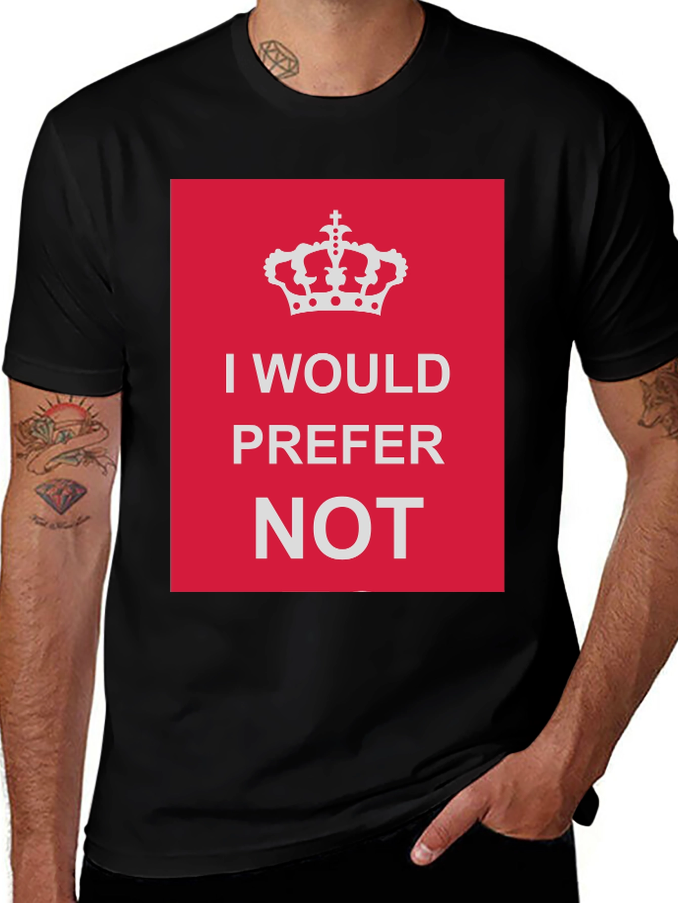 Variant 11 of I Would Prefer Not Graphic Tee - Funny Novelty T-Shirt