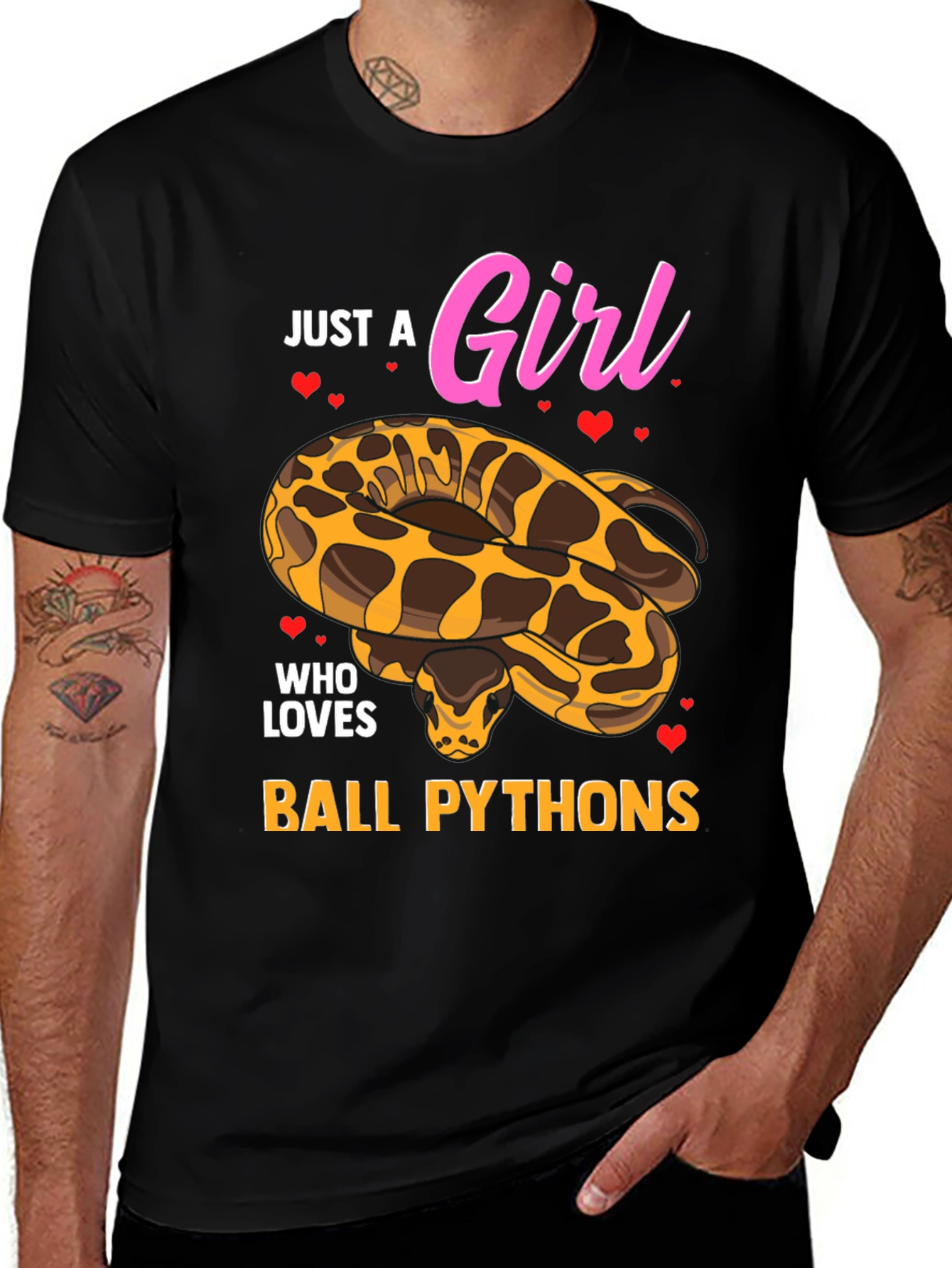 Variant 24 of Just a Girl Who Loves Ball Pythons T-Shirt