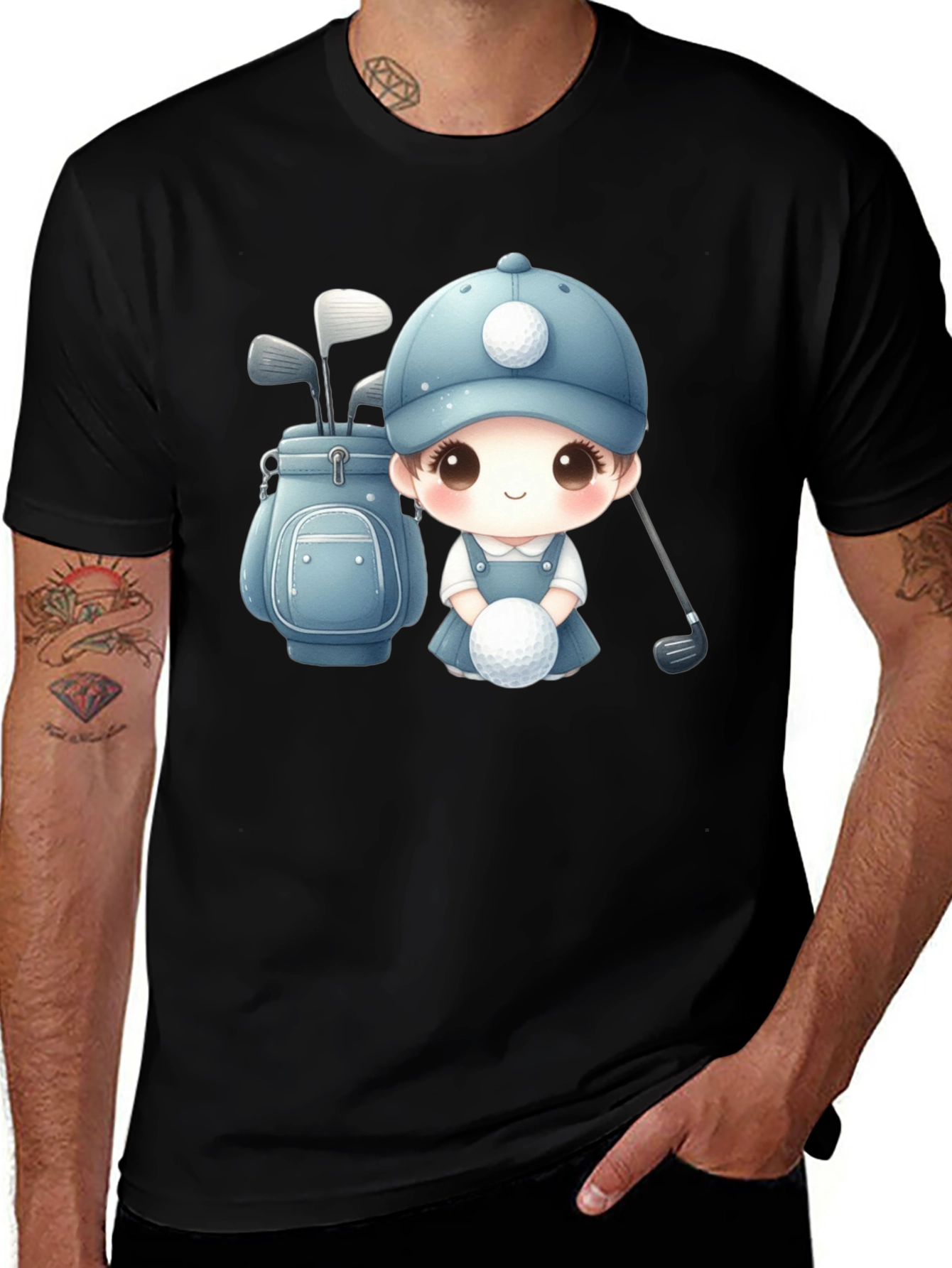 Variant 16 of Cartoon Golfer T-Shirt - Cute Golfing Apparel