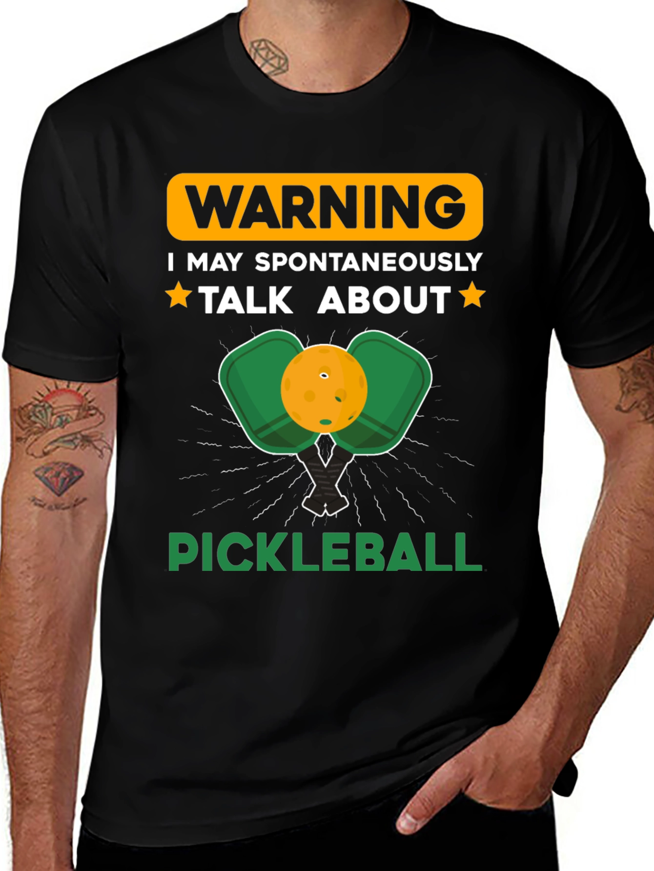 Variant 12 of Pickleball Warning T-Shirt