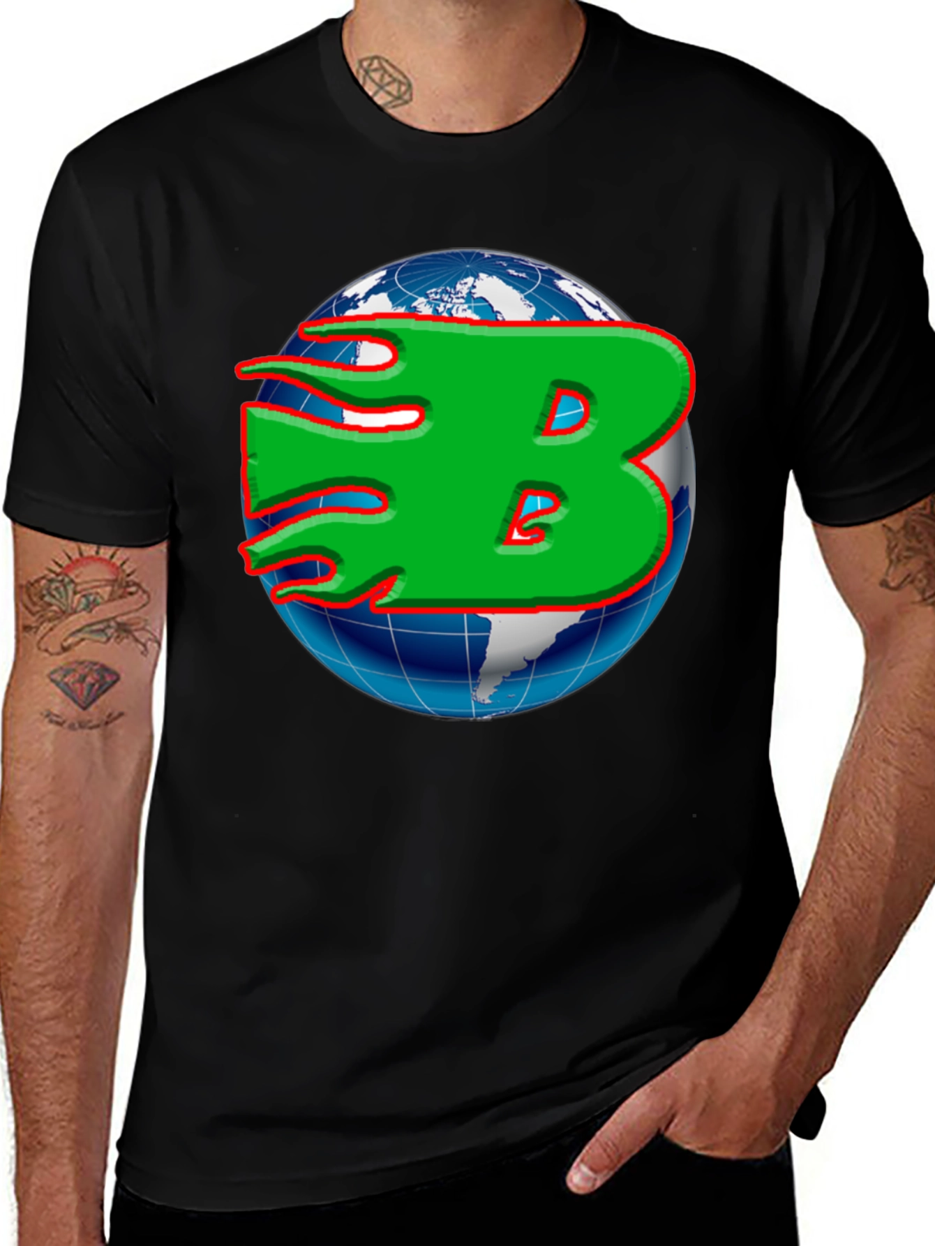 Globe B Graphic T-Shirt - Stylish Men's Tee