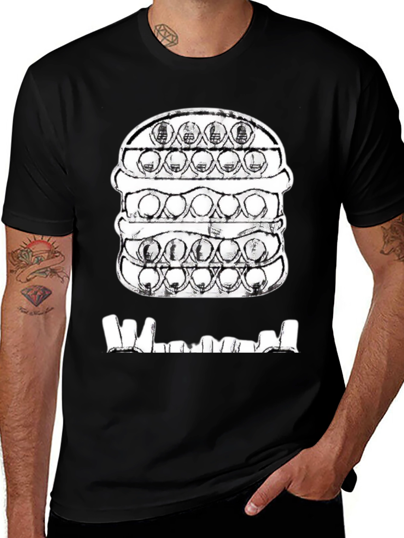 Variant 18 of Pop It Burger Graphic Tee - Novelty Fun T-Shirt