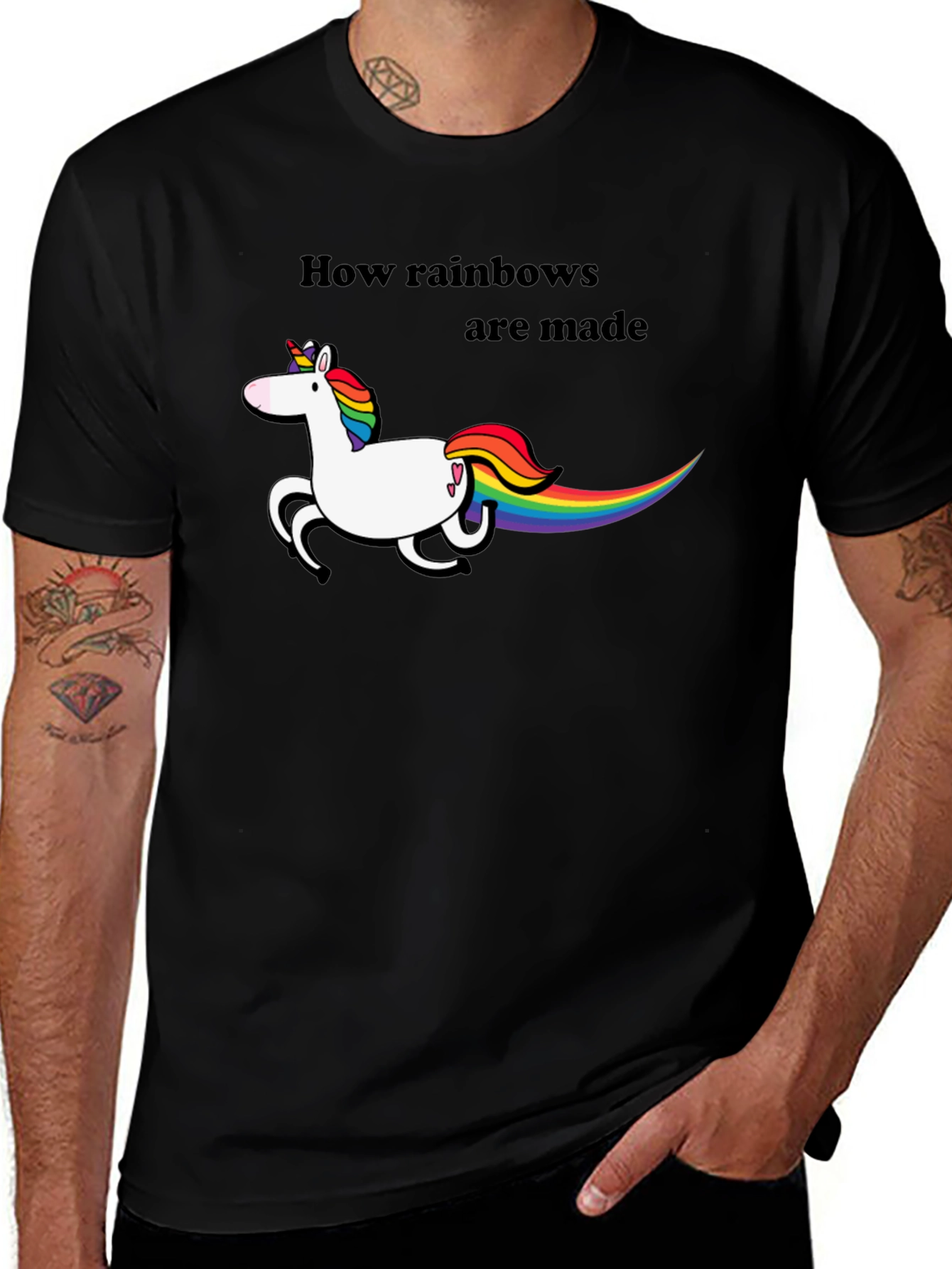 Variant 26 of Unicorn Rainbow T-Shirt - How Rainbows Are Made