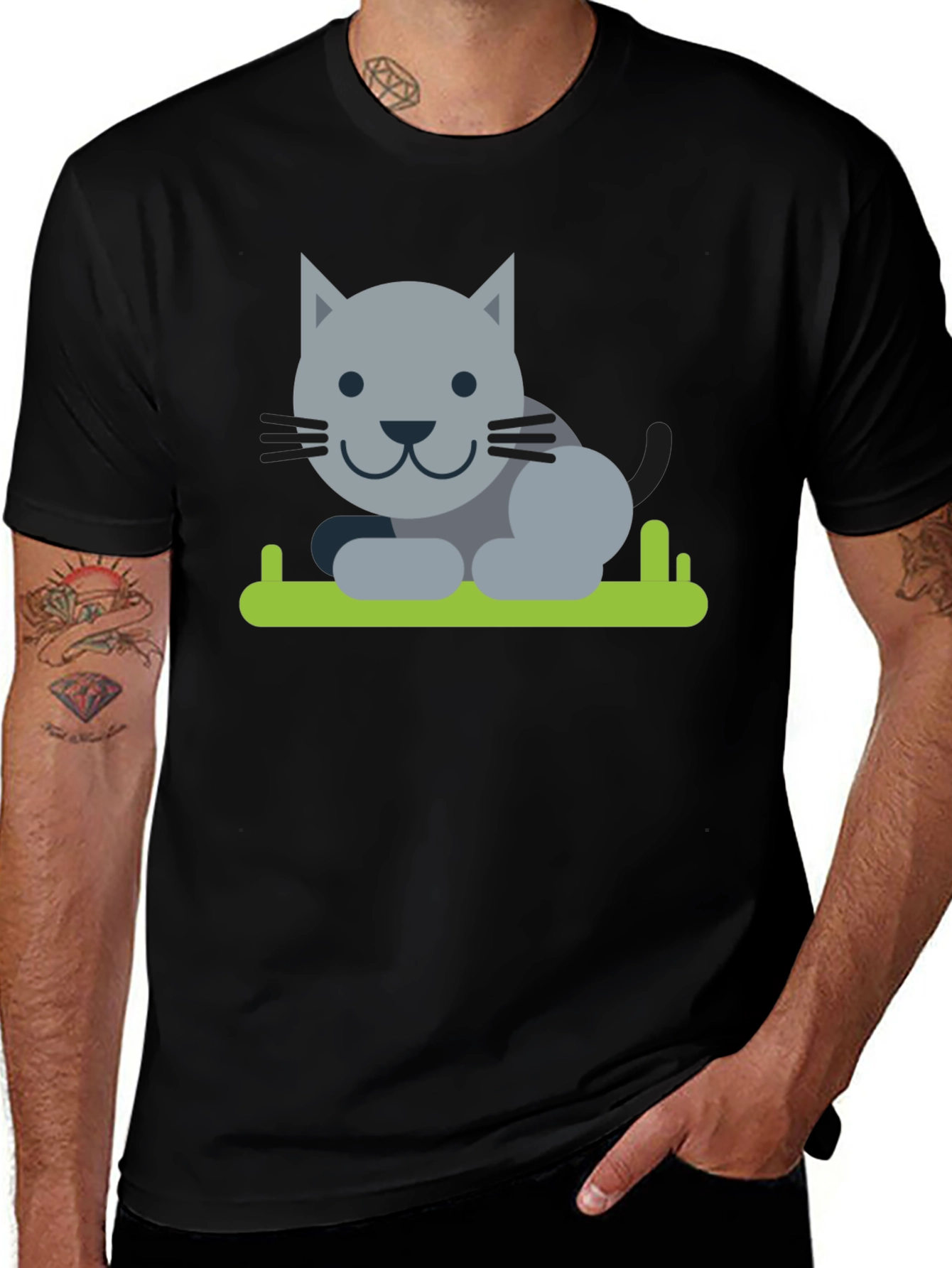 Variant 25 of Cartoon Cat T-Shirt - Soft Cotton Tee