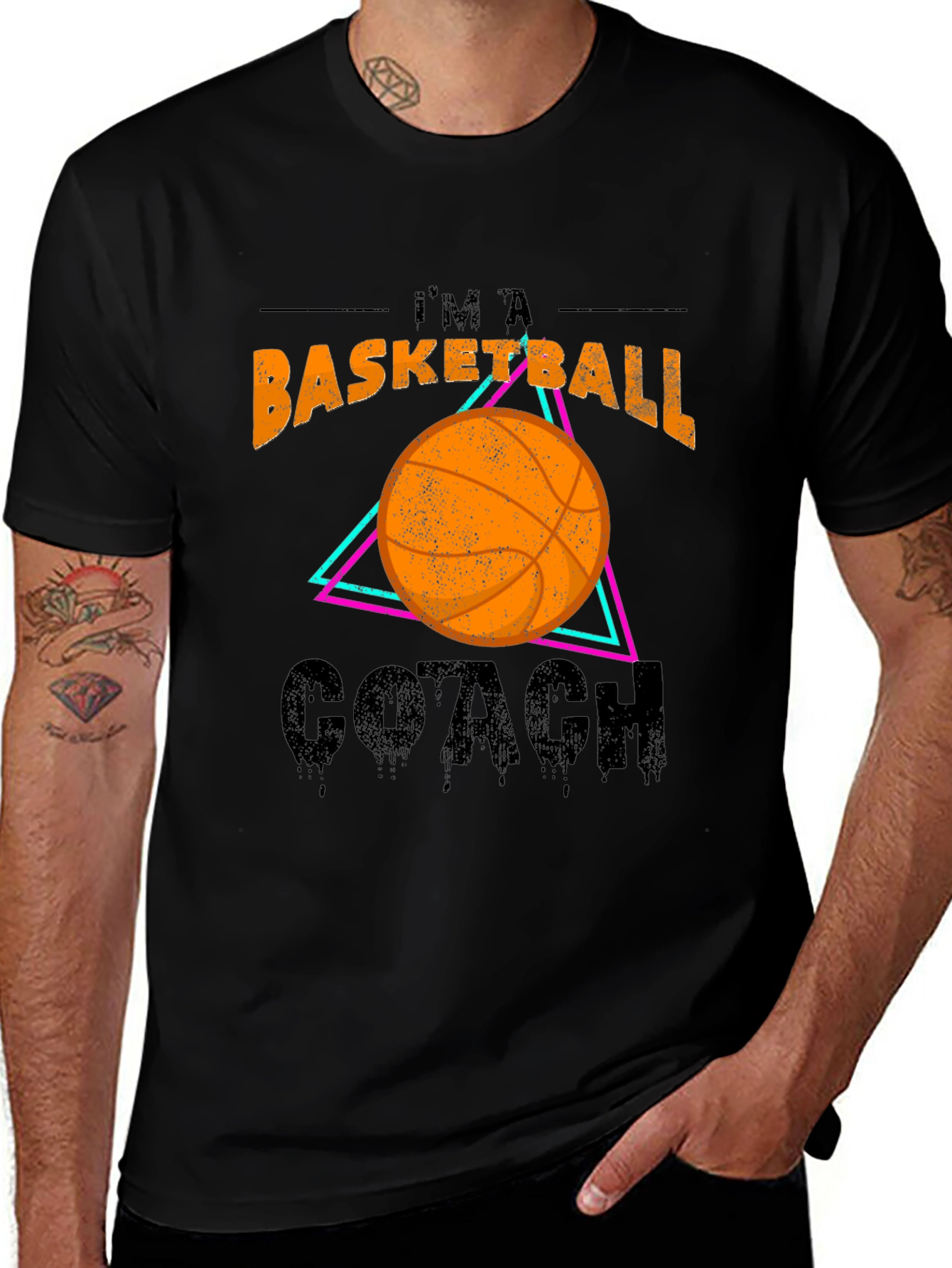 Variant 10 of Basketball Coach Graphic T-Shirt